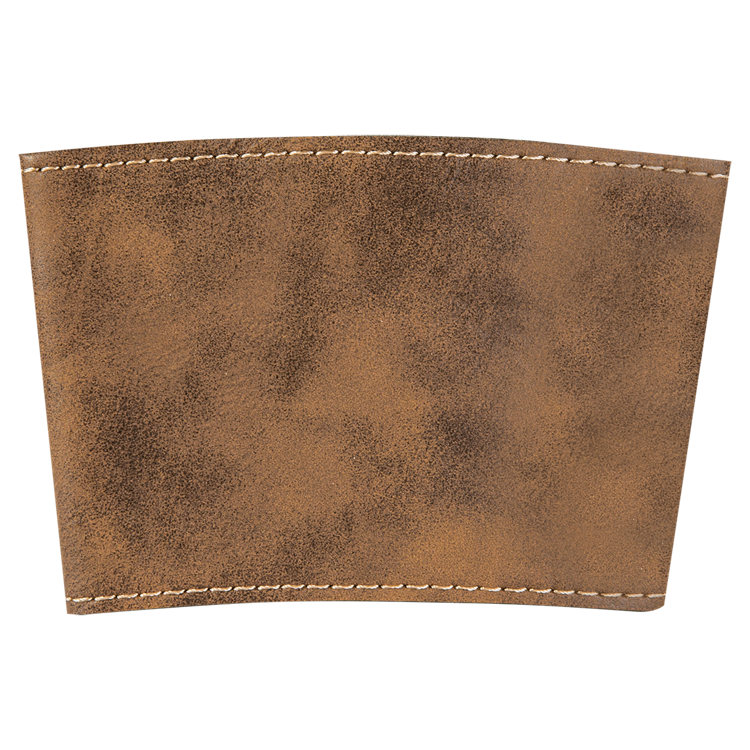 3" Rustic/Gold Leatherette Mug Sleeve 1