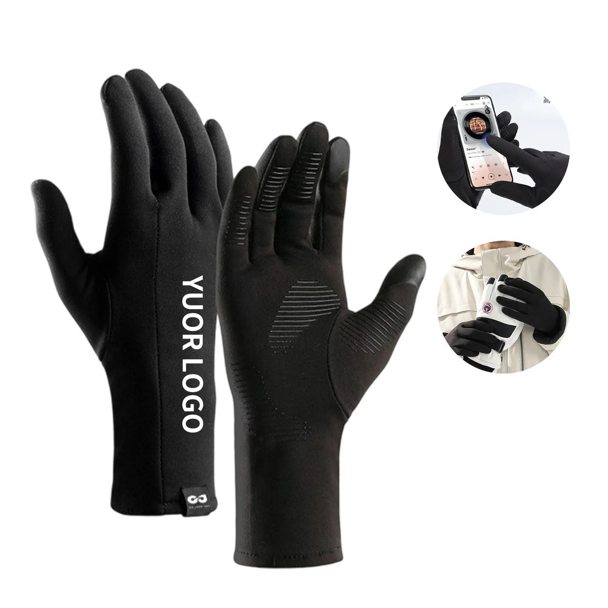 Nylon Ski Gloves with Plush Lining for Warmth 2