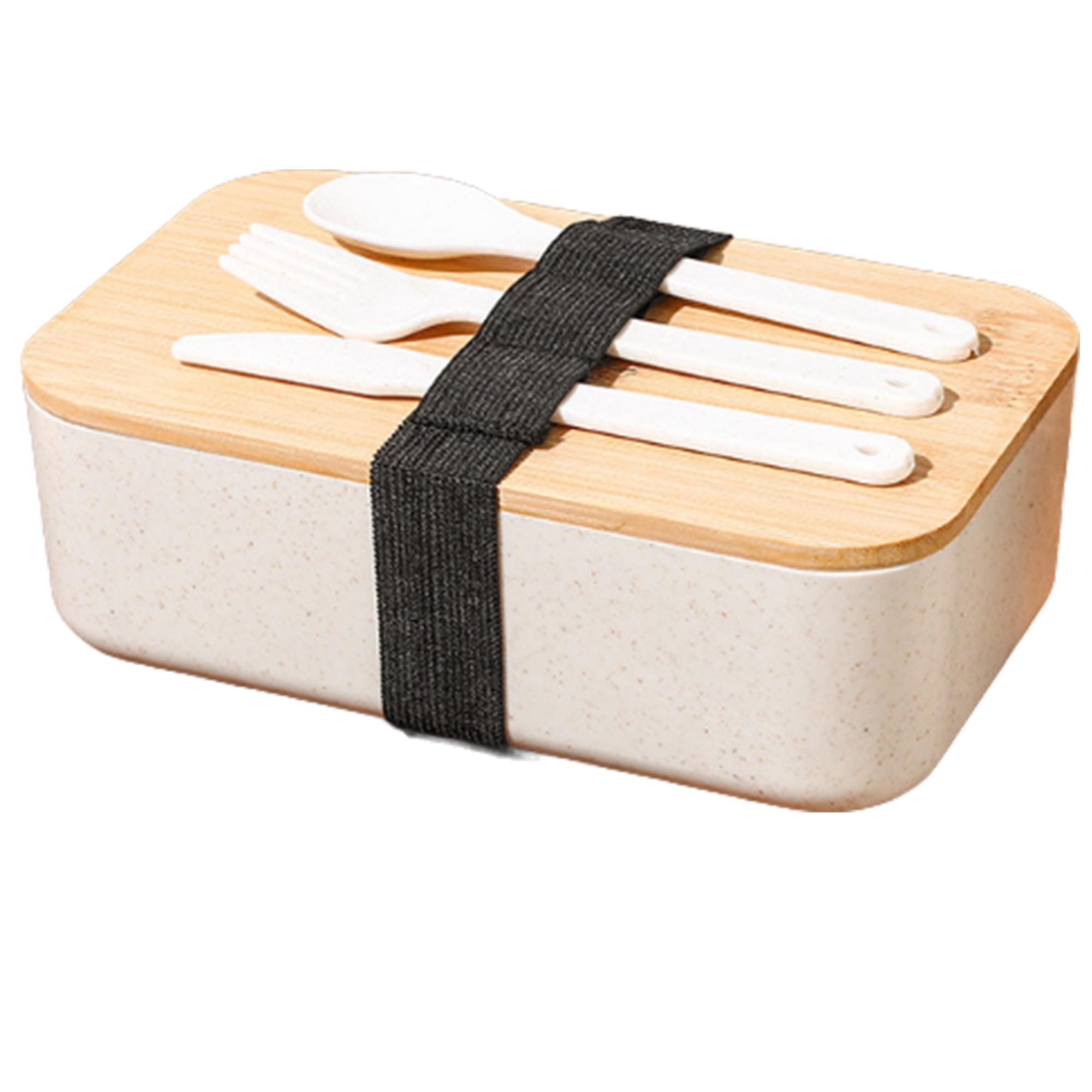 Lightweight Bamboo Bento Lunch Box With Tableware 4