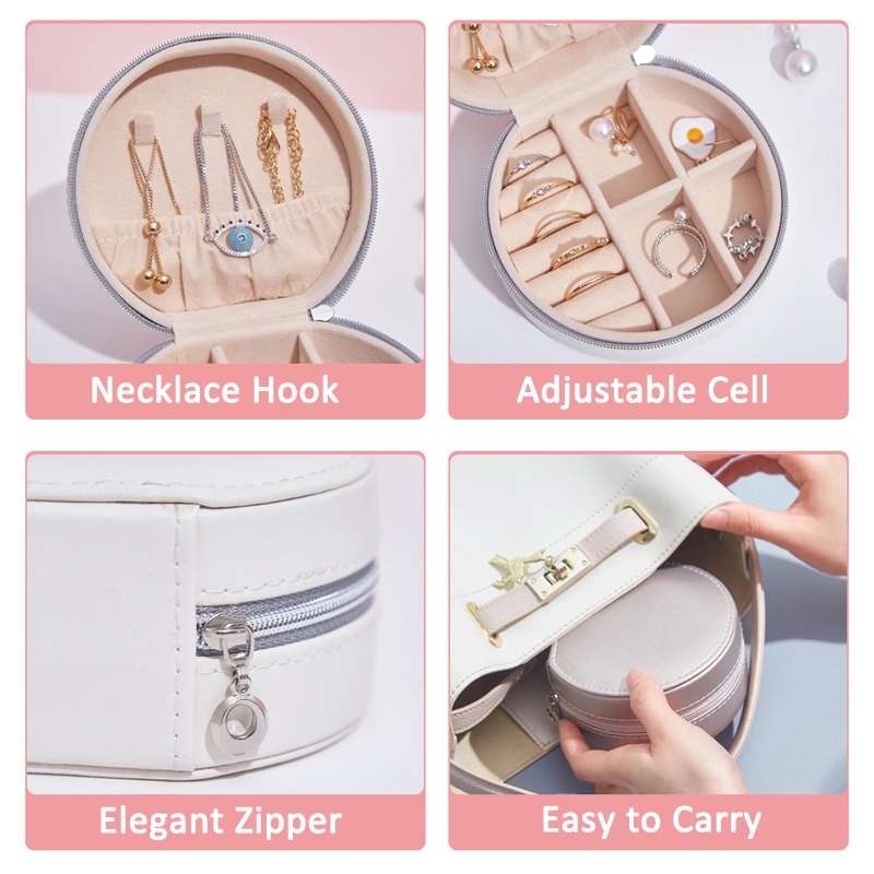 Portable Travel Jewelry Organizer Box & Earring Ring Storage 3