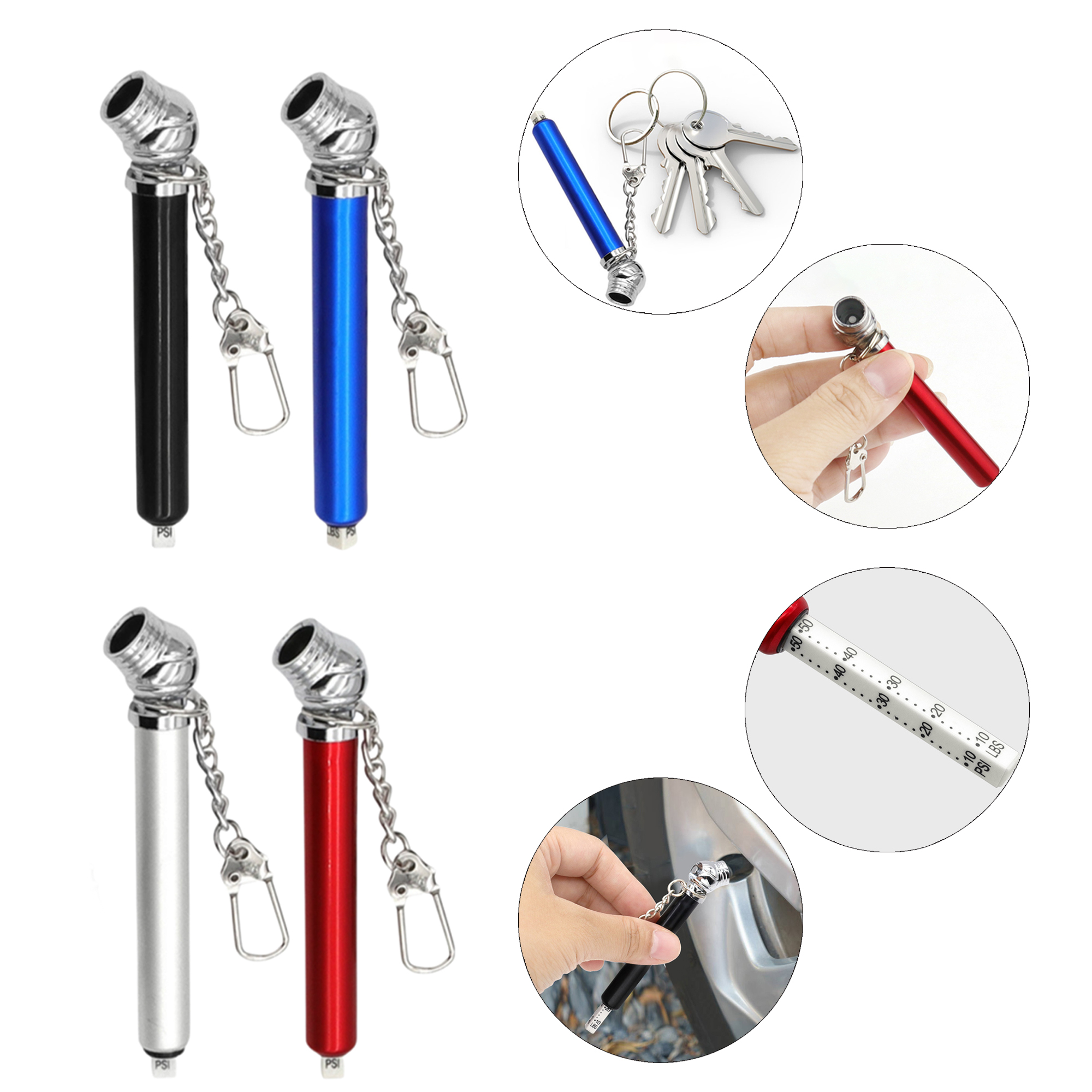 Mini Tire Pressure Pen Keychain 3