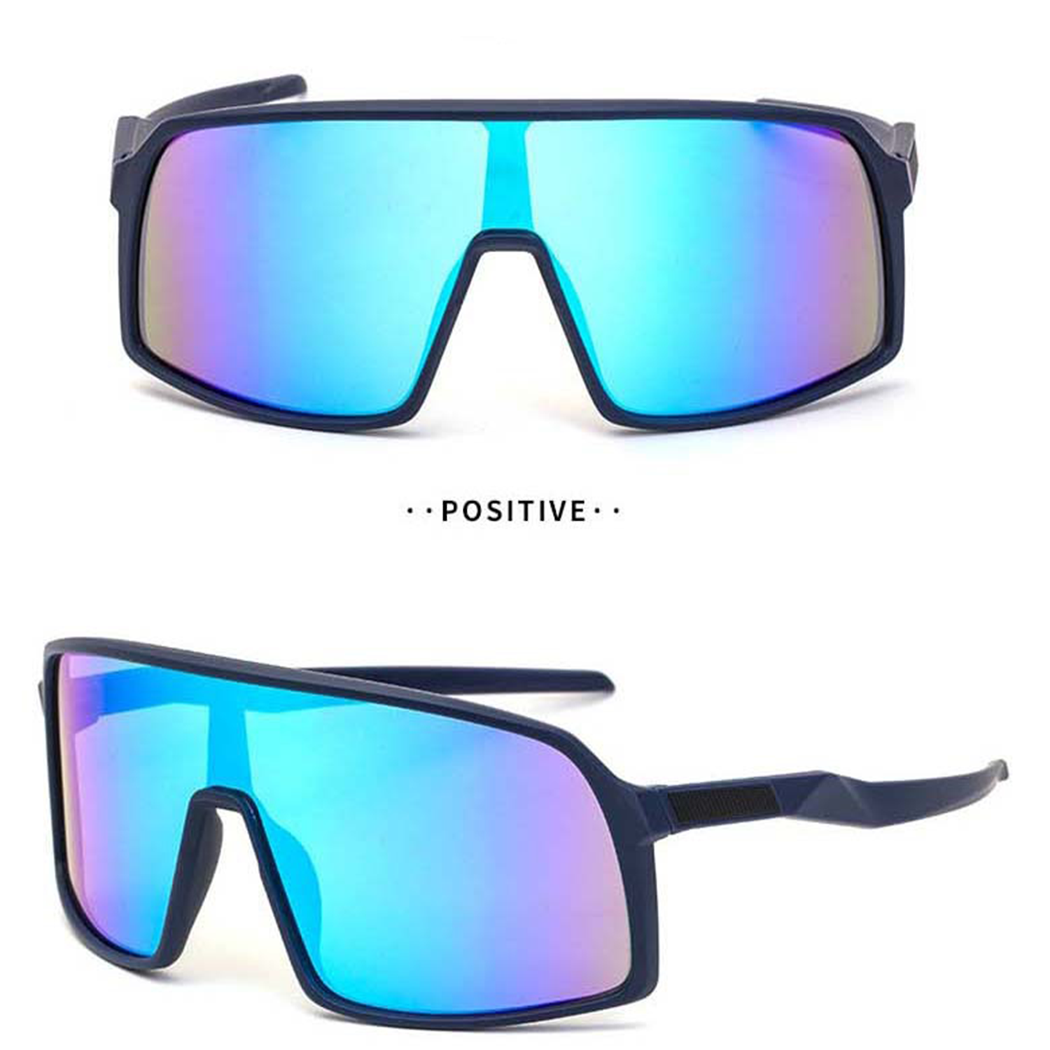 Oversized Mirrored Retro Reflective Sunglasses 6