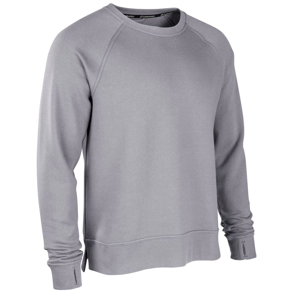 Victory Fleece Men's Split Hem Crew, custom hoodie or sweatshirt with logo imprint 8