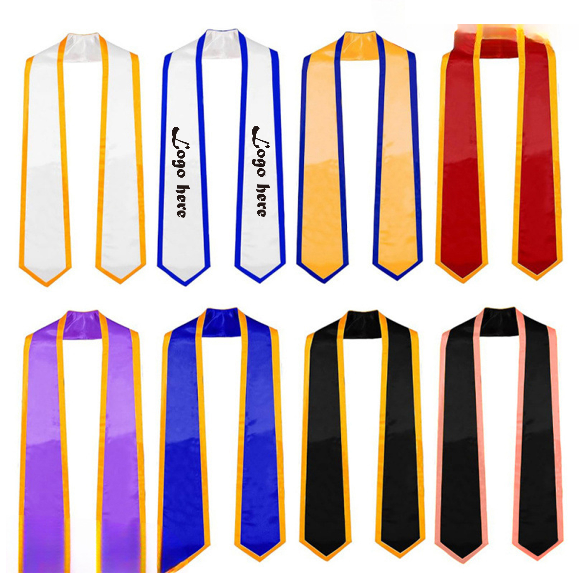 Unisex Adult Graduation Honor Stole with Trim 2