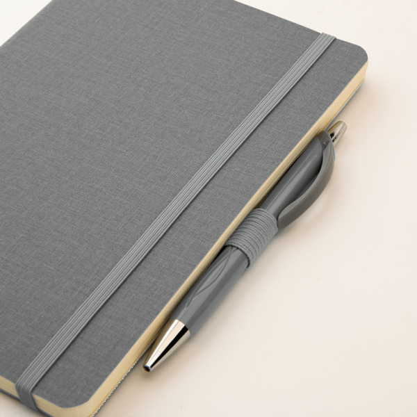 Crosshatch PU Notebook With Pen 28