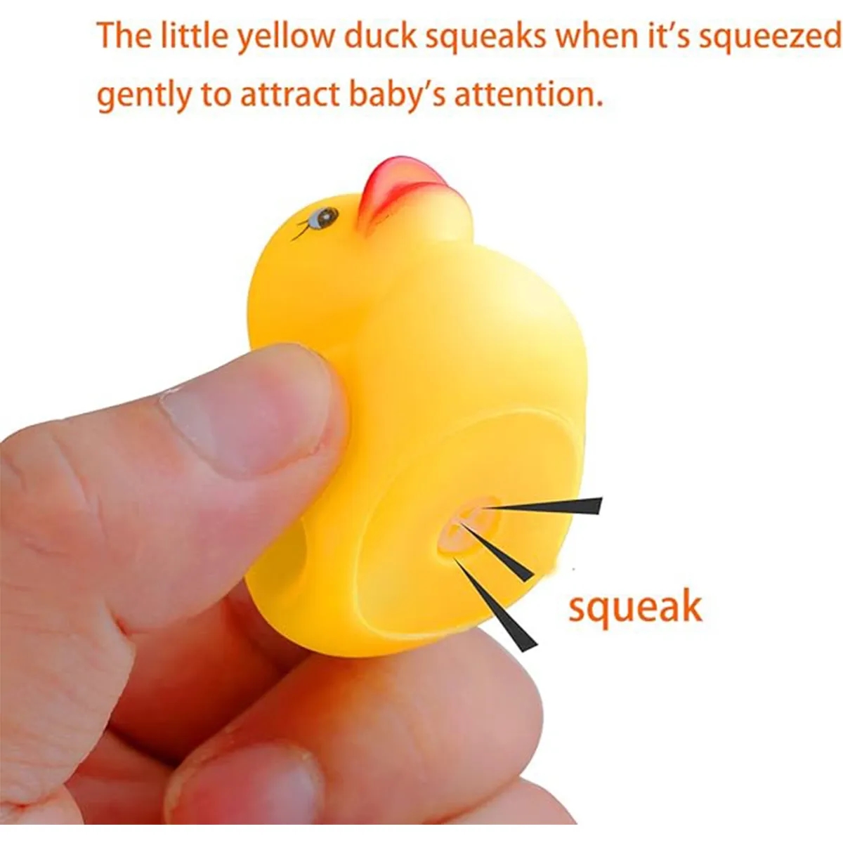 Rubber Mini Duck Beach Pool Kids Baby Bath Toy 4