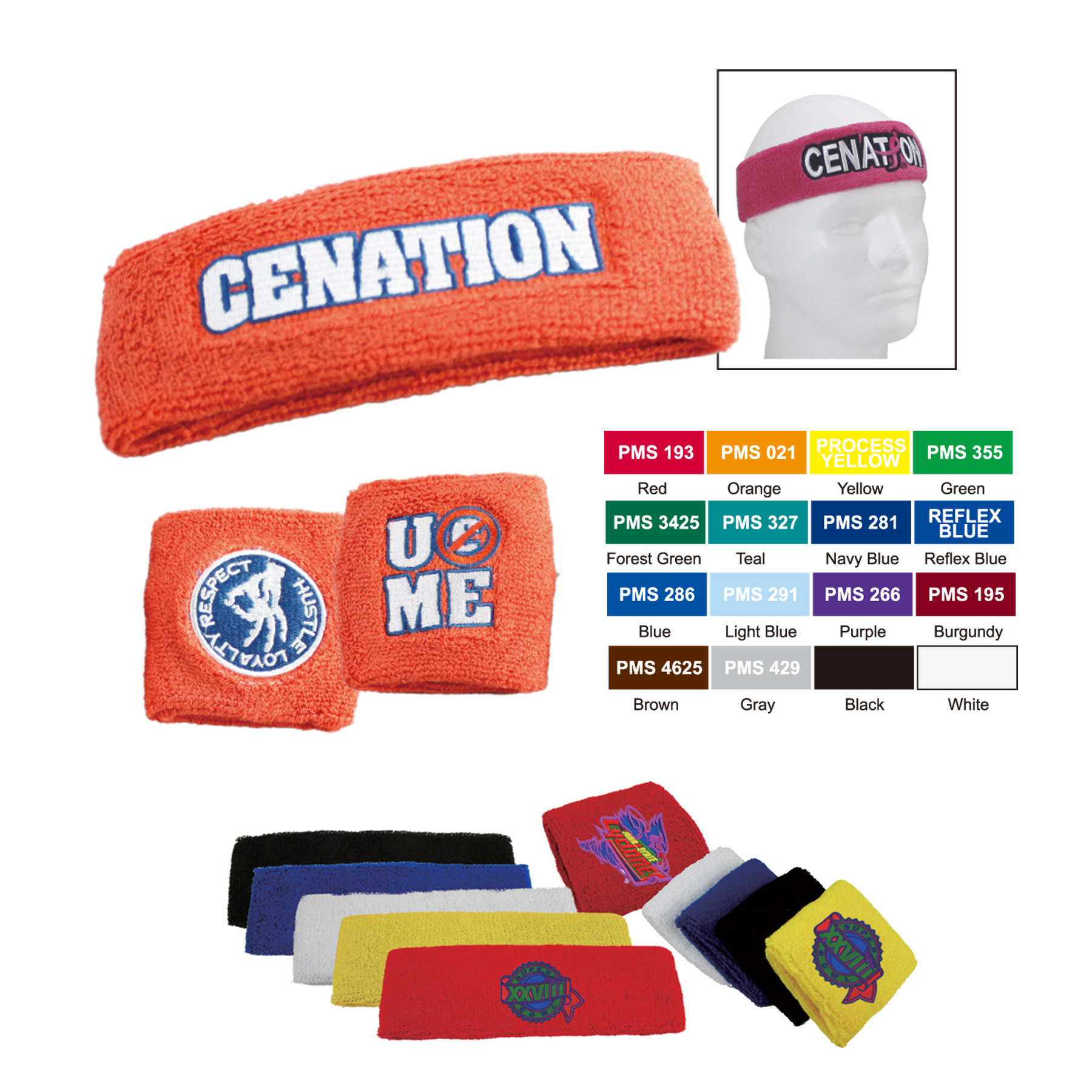 Free Shipping Soft cotton/polyester Terry Cloth Sport Kit 10