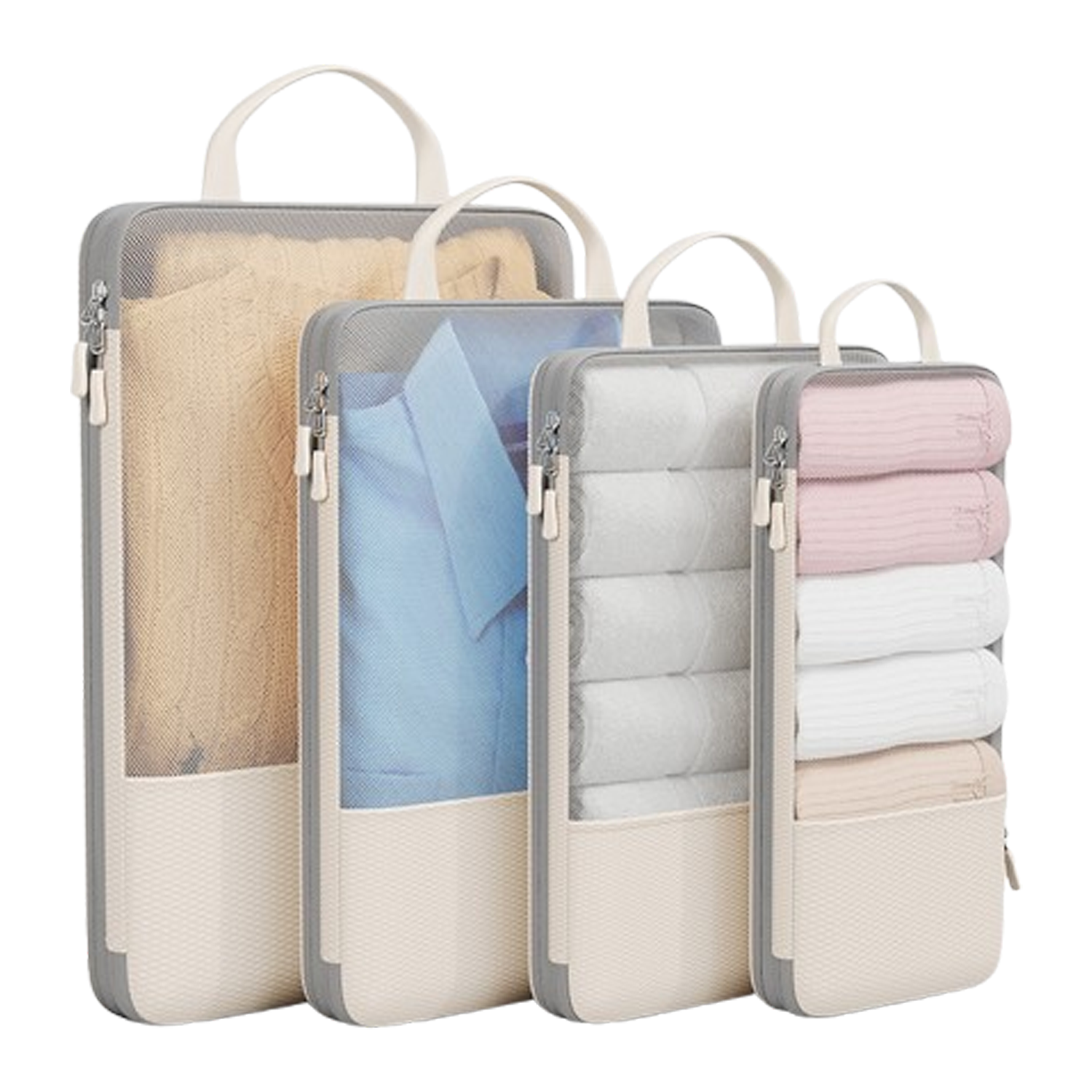 4-Pc Foldable Airflow Packing Bags - Luggage Organizers 8