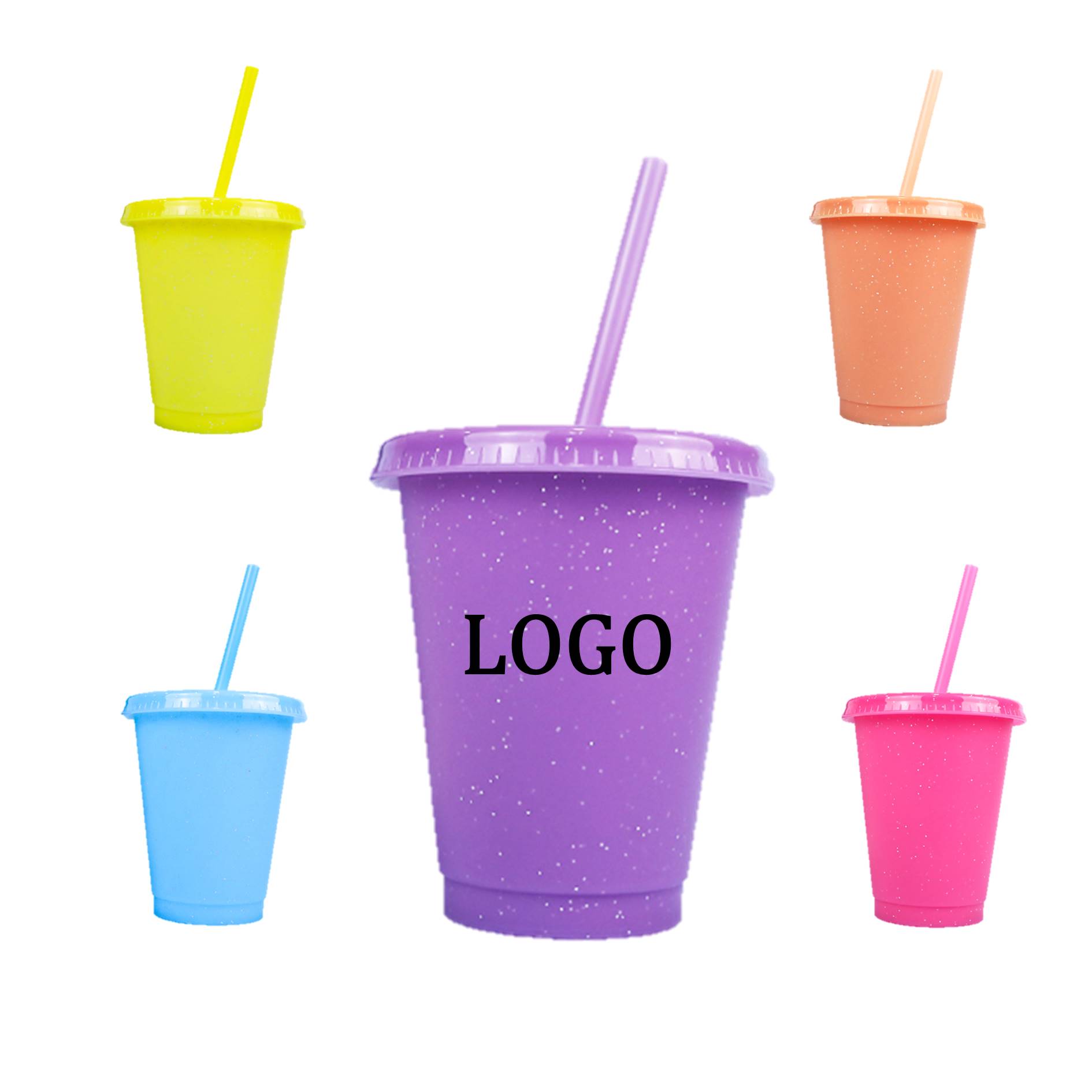 16 Oz. Glitter Color Changing Cup w/Lid 2