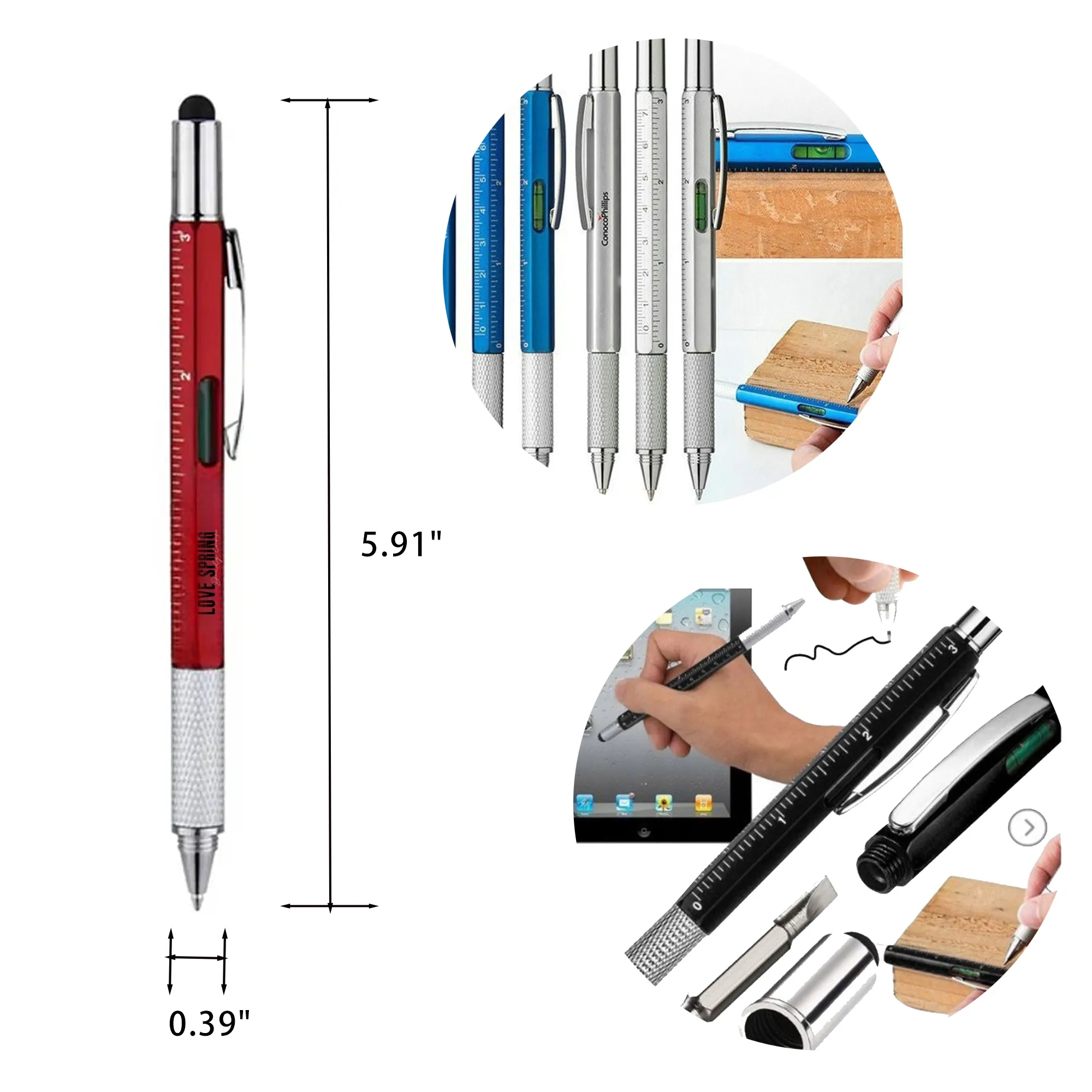 Multi Functional Screwdriver Pen with Scale Ruler" 2