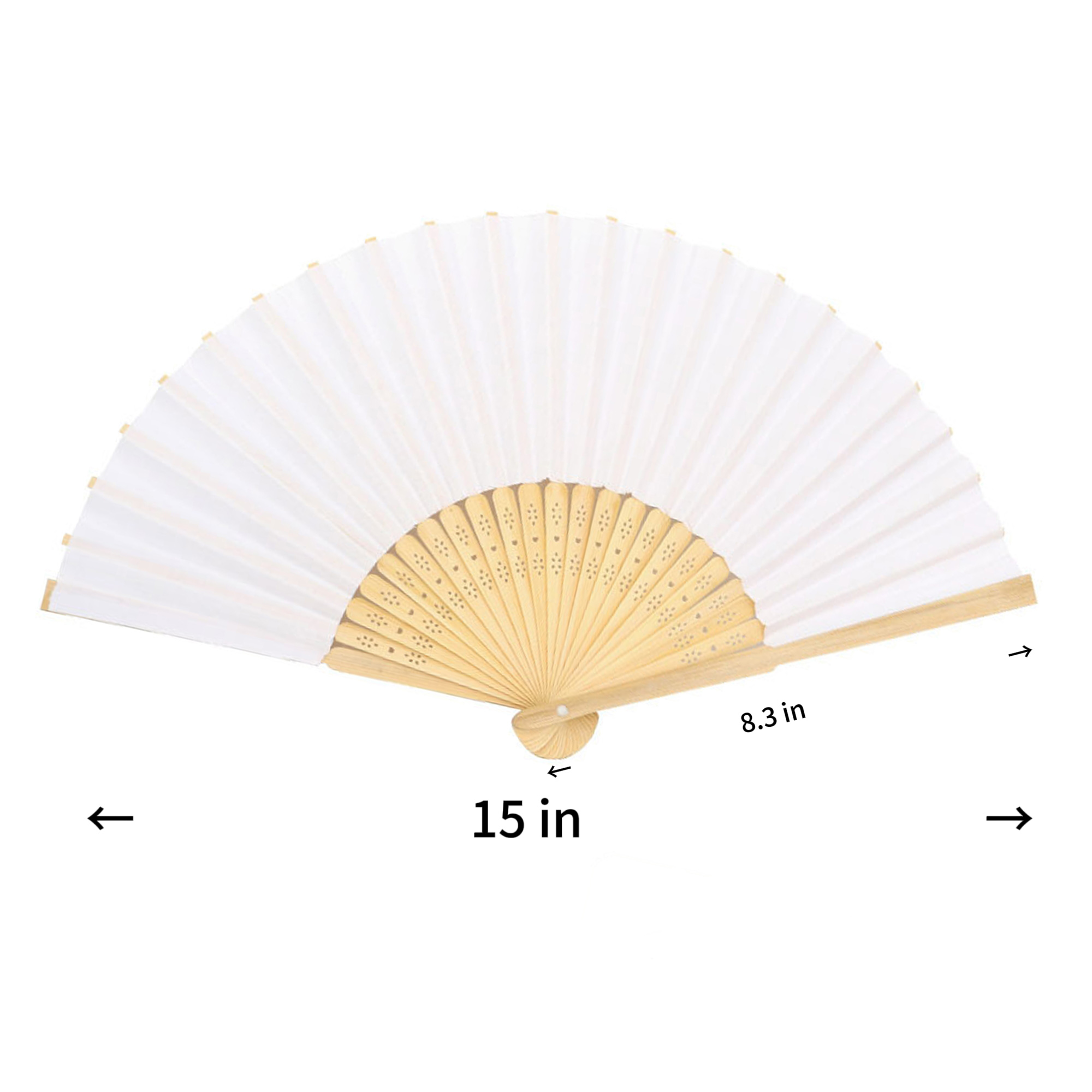 8.3 " Colorful Foldable Bamboo Paper Fan 8