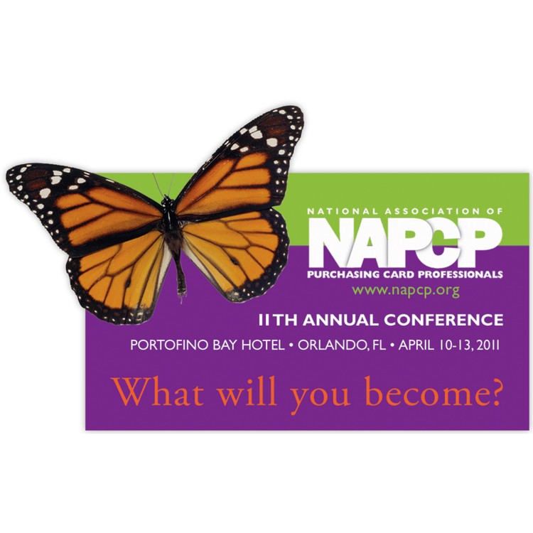 Vinyl Label (2.3" x 3.66") Butterfly Corner