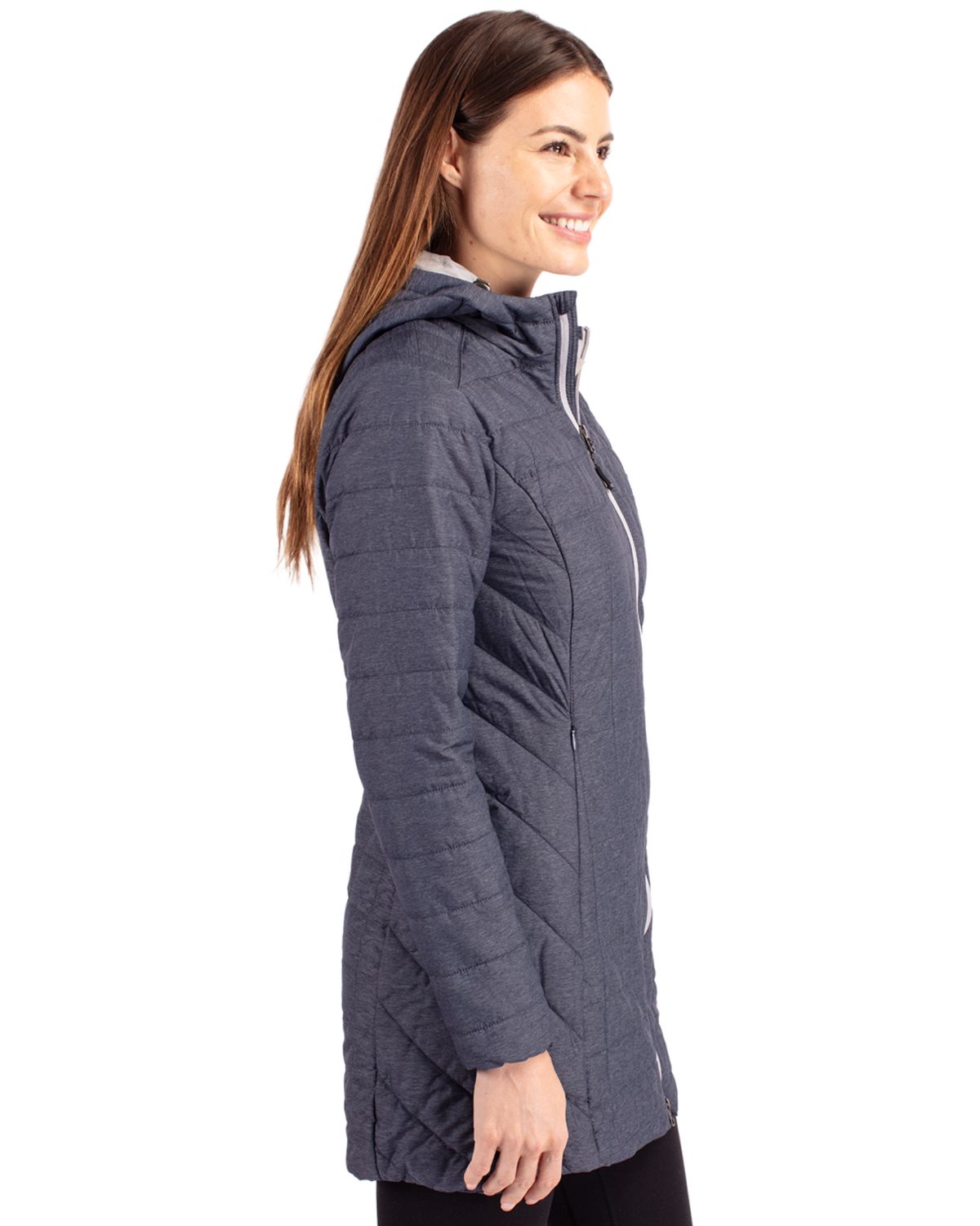 Rainier PrimaLoft Womens Eco Insulated Hooded Long Coat
