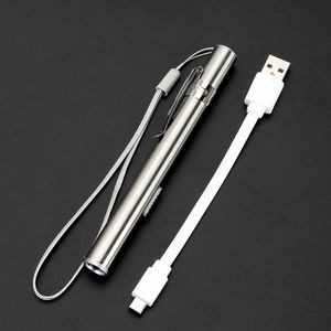 Dual LED Flashlight Pen Shaped With White And Yellow Lights 16