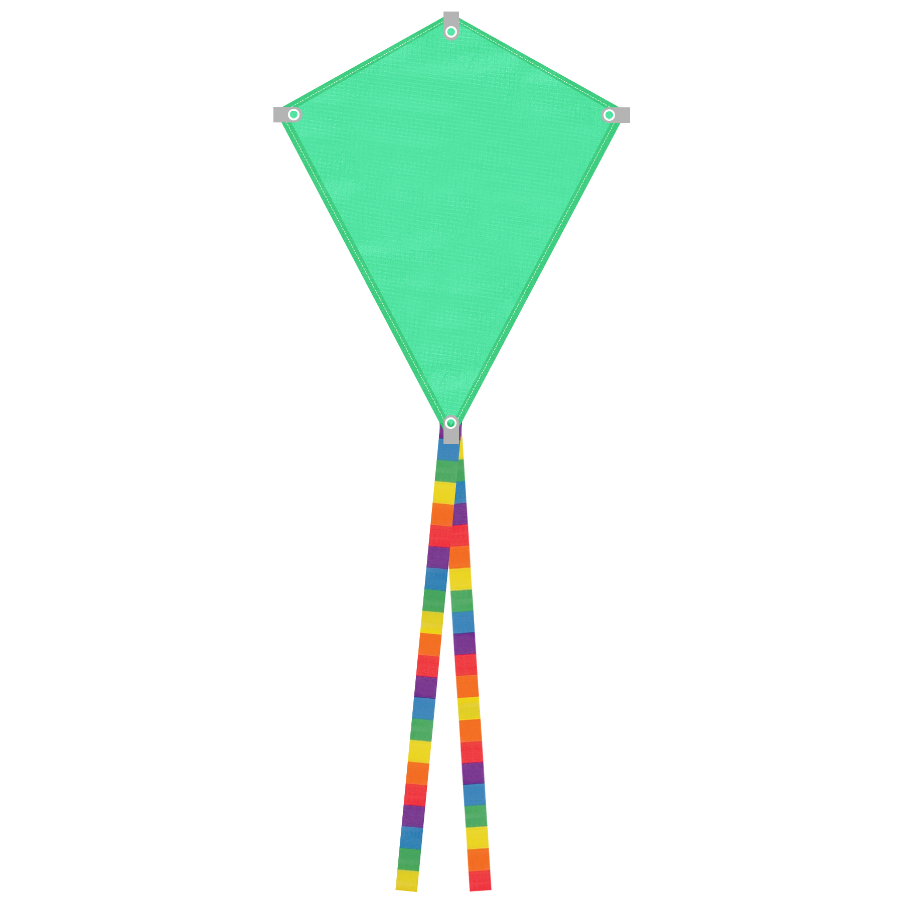Full Color Polyester Diamond Kite Toy With String Set 6