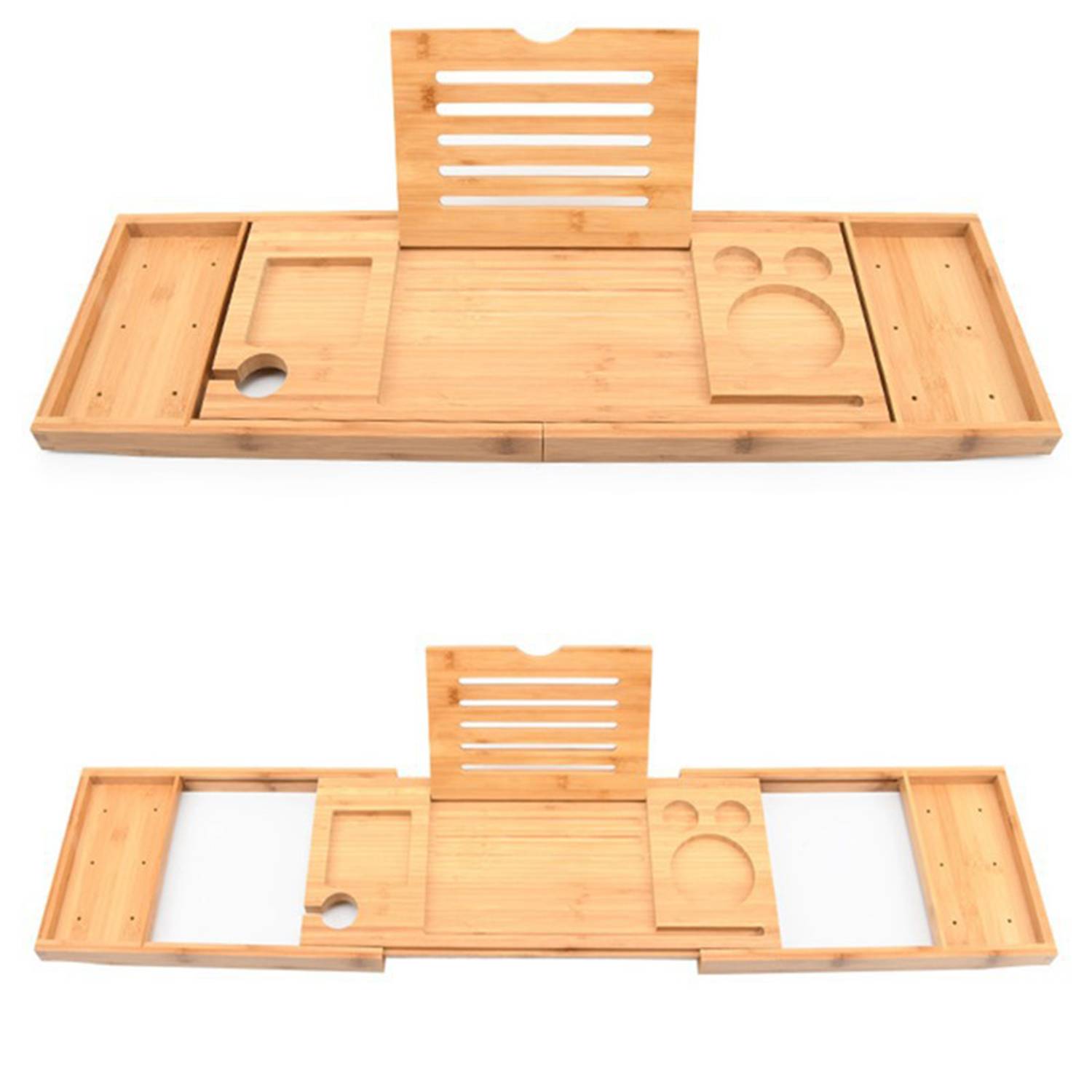 Bamboo Wood Expandable Non-Slip Bathtub Tray 6