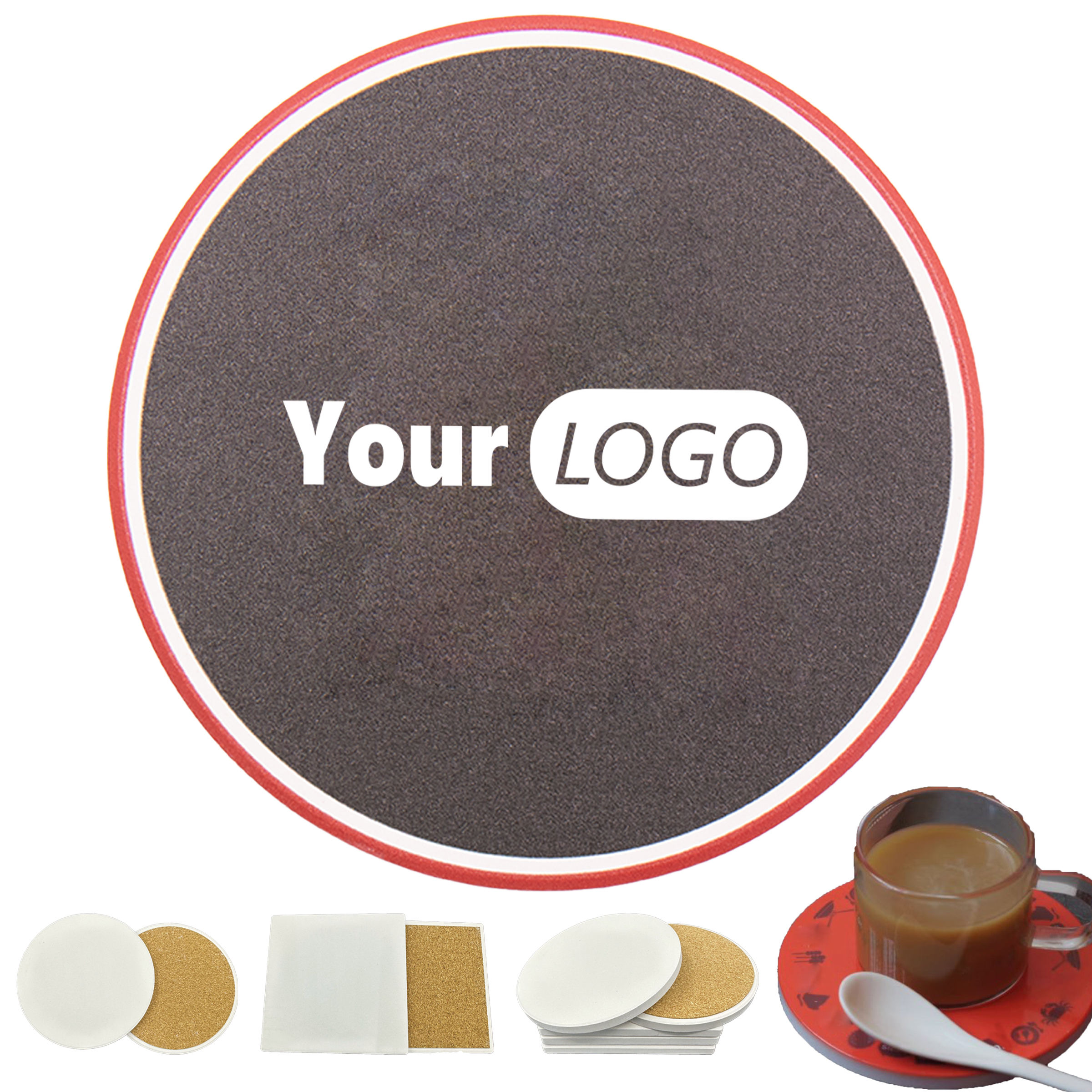 Ceramic Customizable Water Absorbing And Heat-Insulating Coaster 2