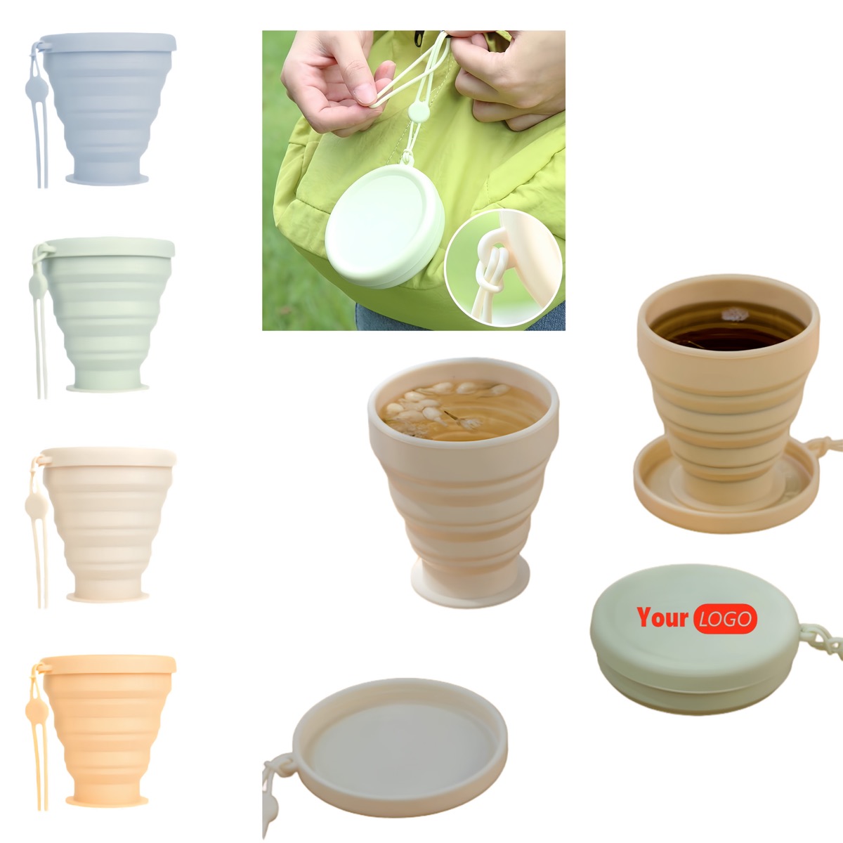 Foldable Portable Outdoor Silicone Water Cup 3