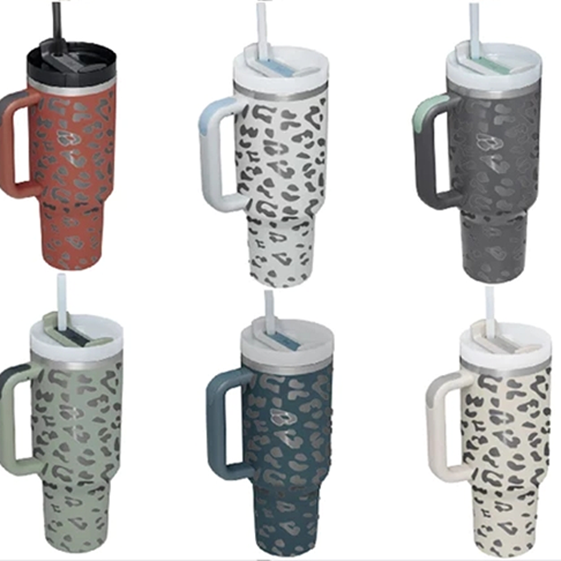 40 Oz.Double Wall Mug with Handle & Straw 8