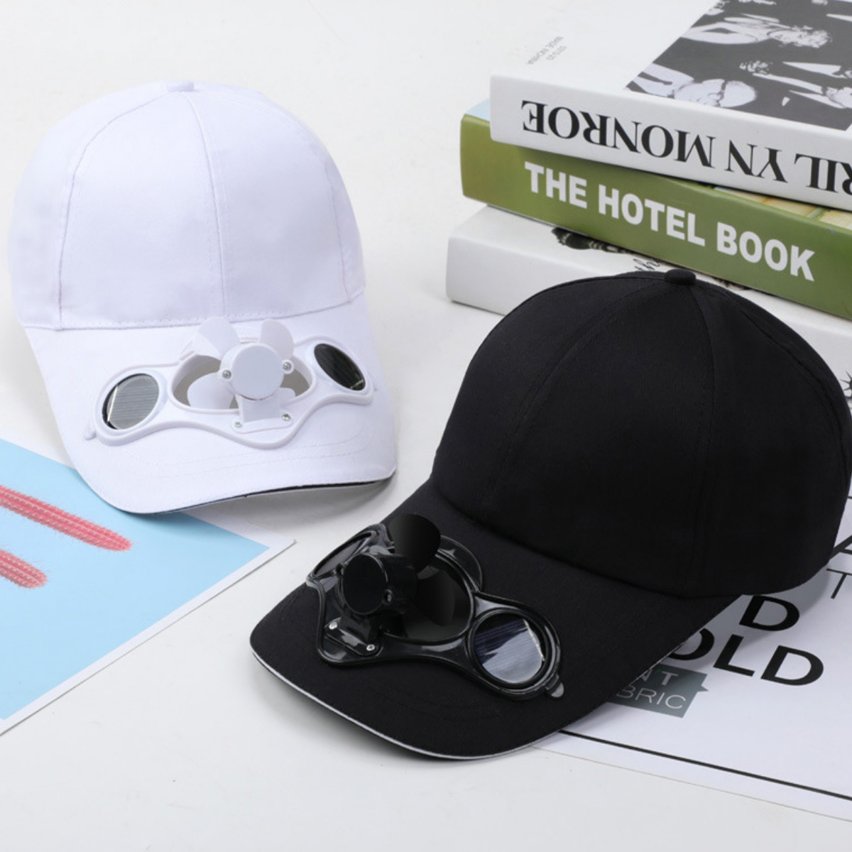 Solar Powered Fan Cap with Sun Protection 7