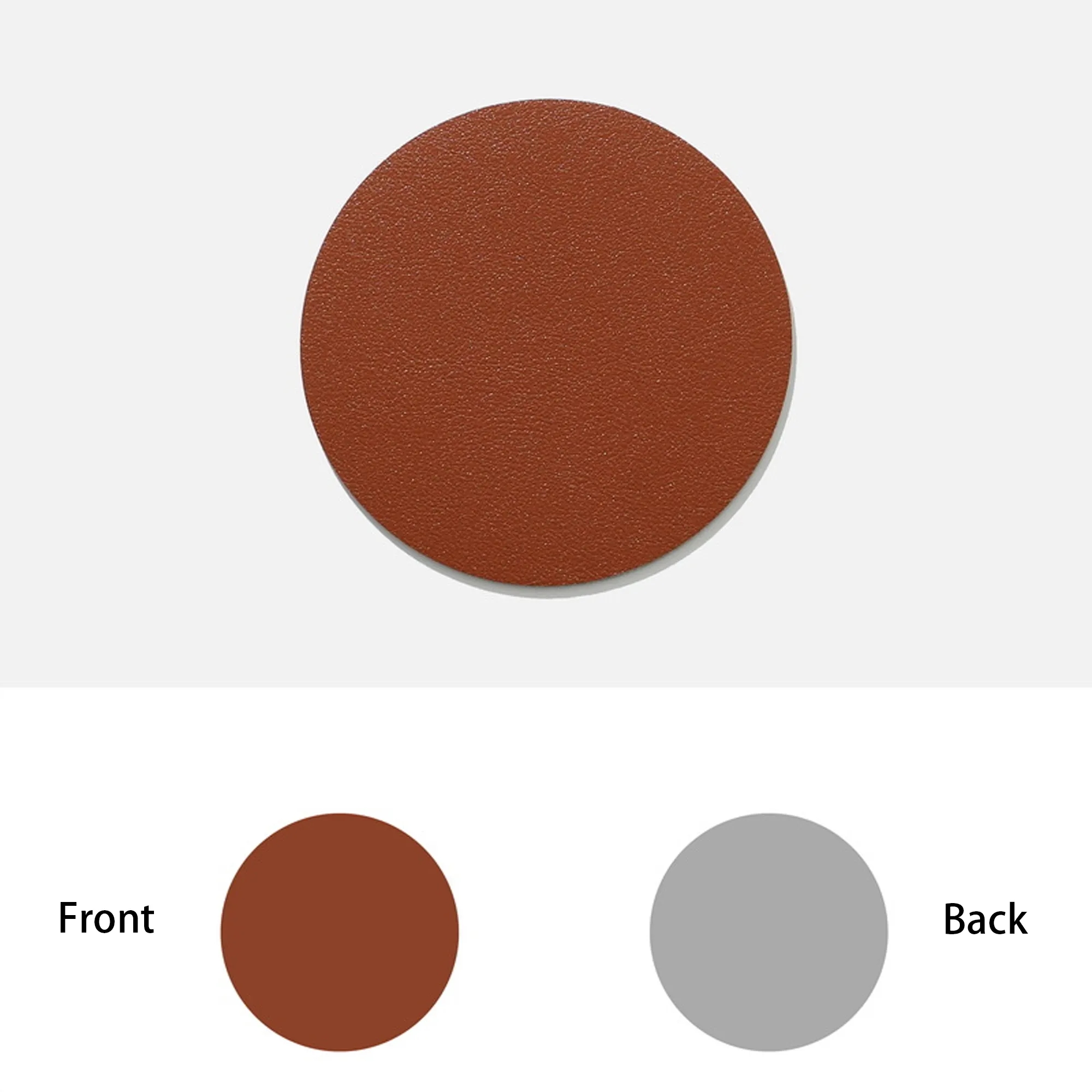 PU Leather Insulated Round Coasters Double Sided MOQ50pcs 9