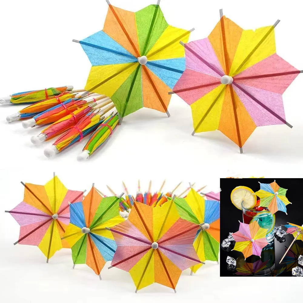 Mini Paper Parasols Cocktail Umbrella 6
