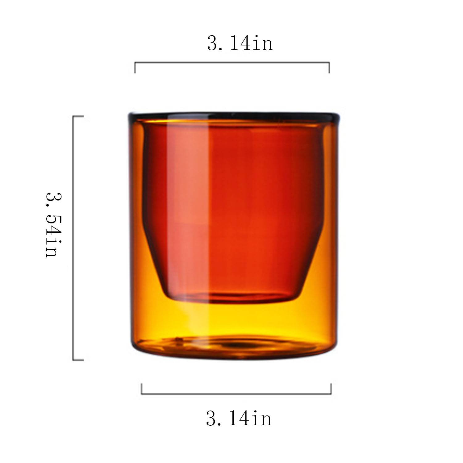 8oz Double Wall Glass Cup 2