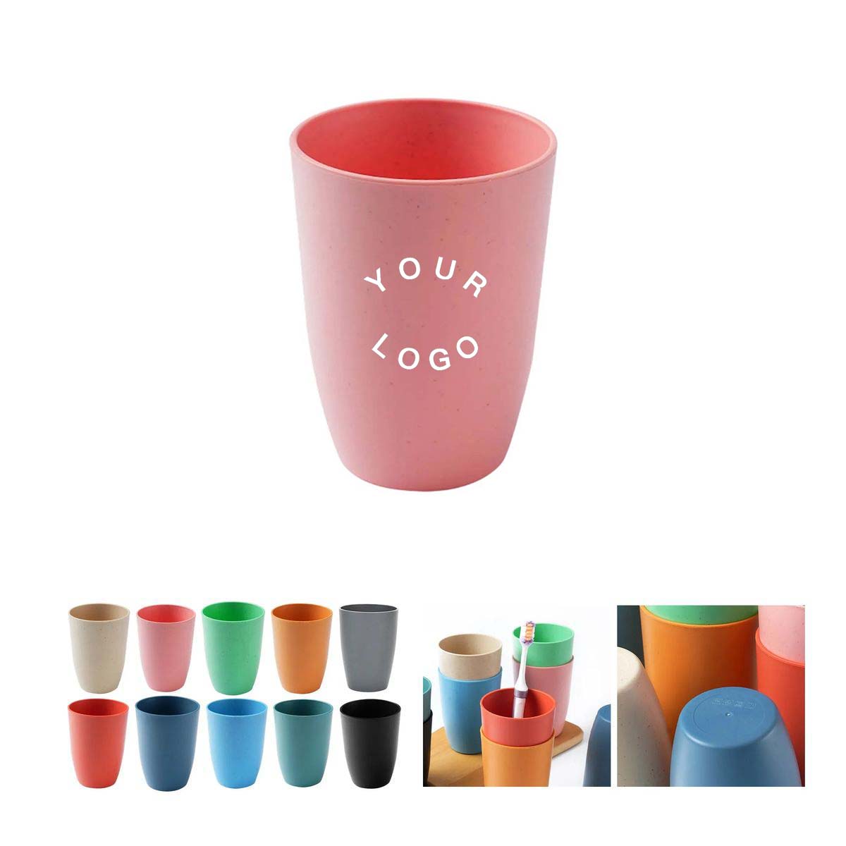Reusable Wheat Straw Cup Lightweight 12oz 2