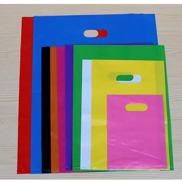 Small Plastic Die-cut Handle Gift Bag - 7" x 10.5" 2