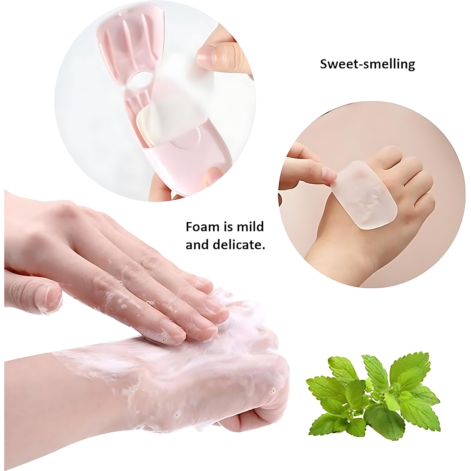 50 Pieces Portable Disposable Travel Soap Paper 8