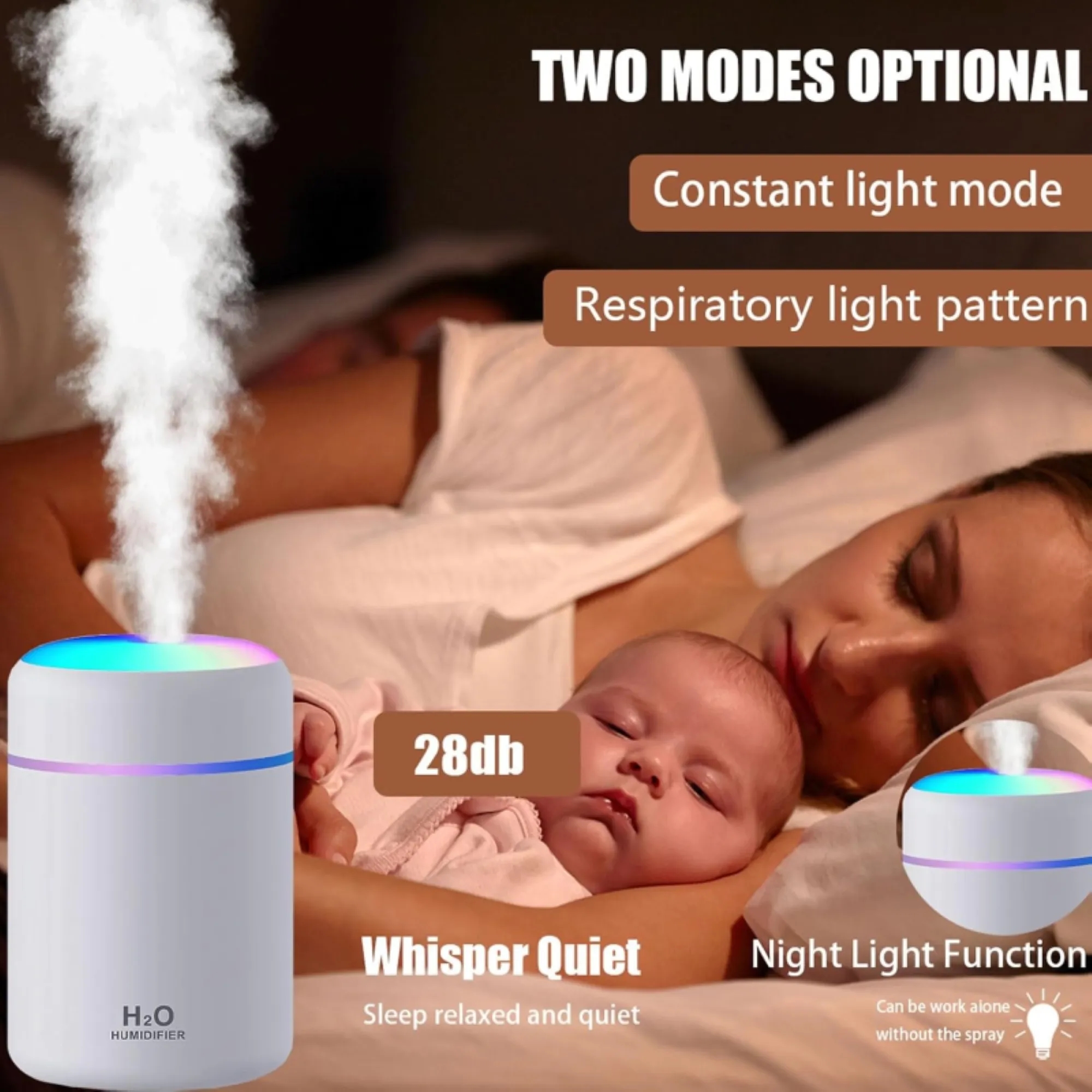 Car Mini Multicolor LED Essential Oil Humidifier 6