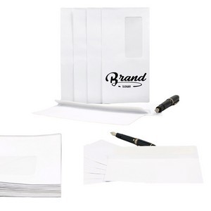 White Windowed Paper Envelope 5