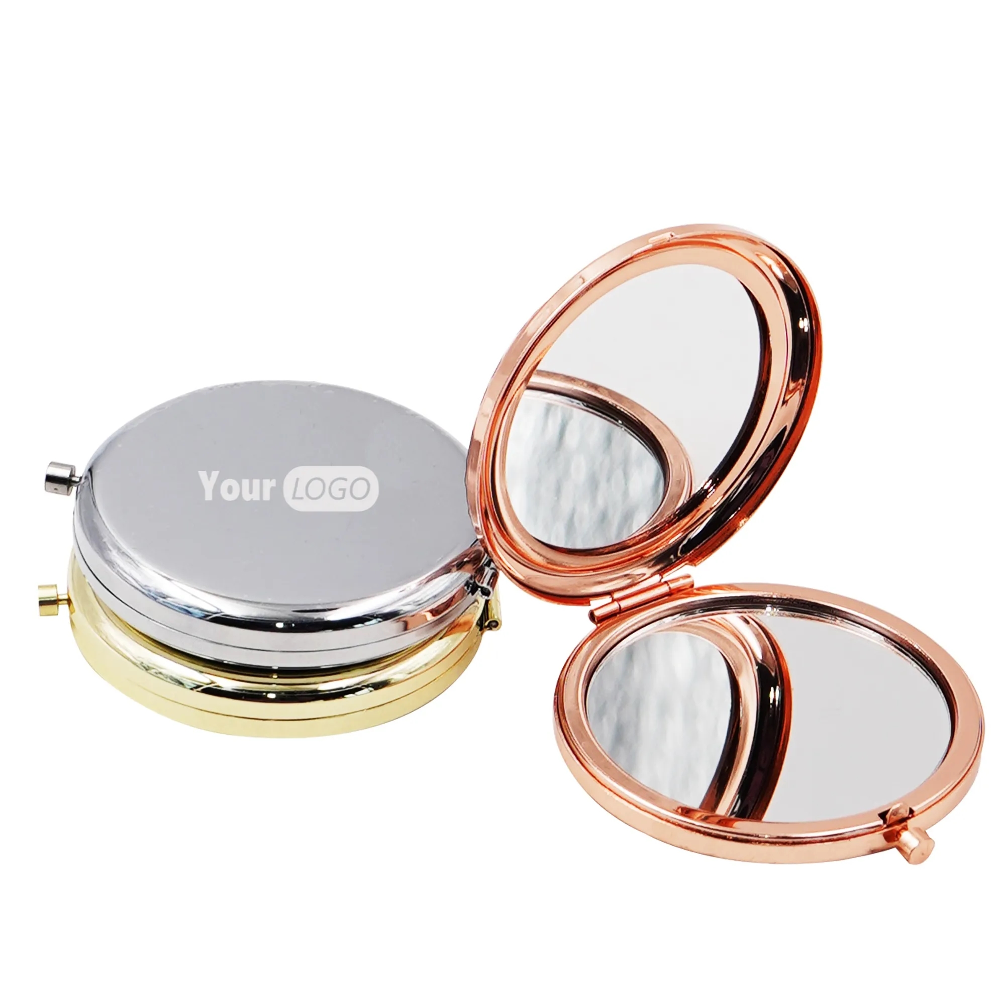 Compact Mirror Bulk Round Double Sided DIY Gifts Engraved 4