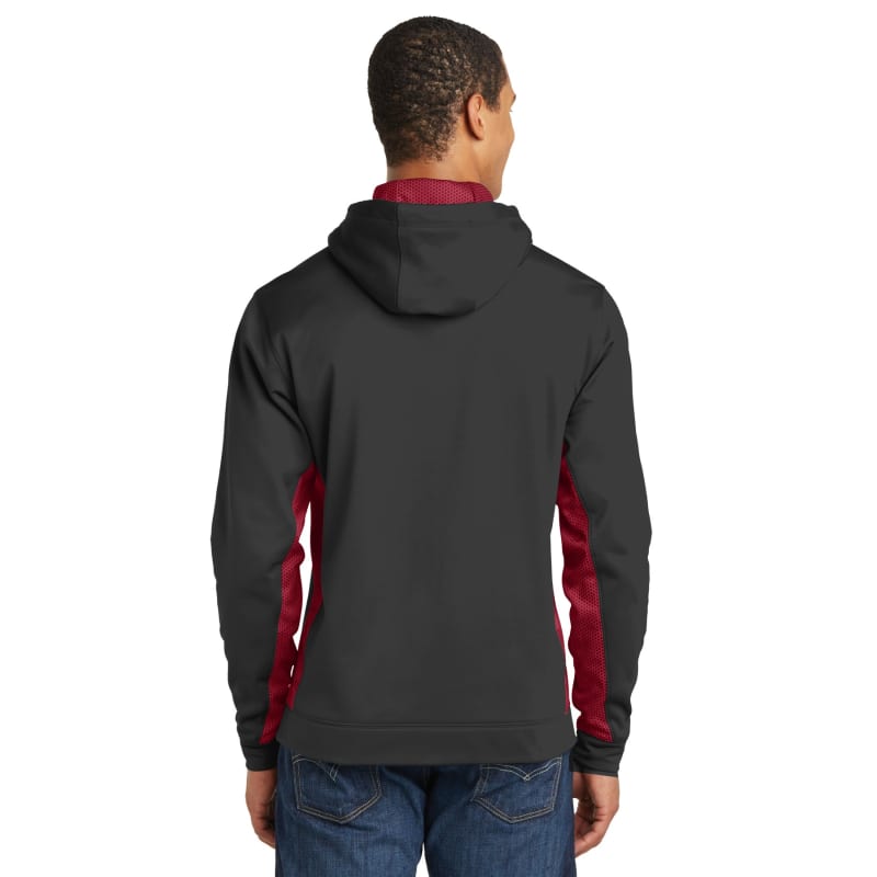 Sport-Tek Sport-Wick CamoHex Fleece Colorblock Hooded Pullover., custom hoodie or sweatshirt with logo imprint 4