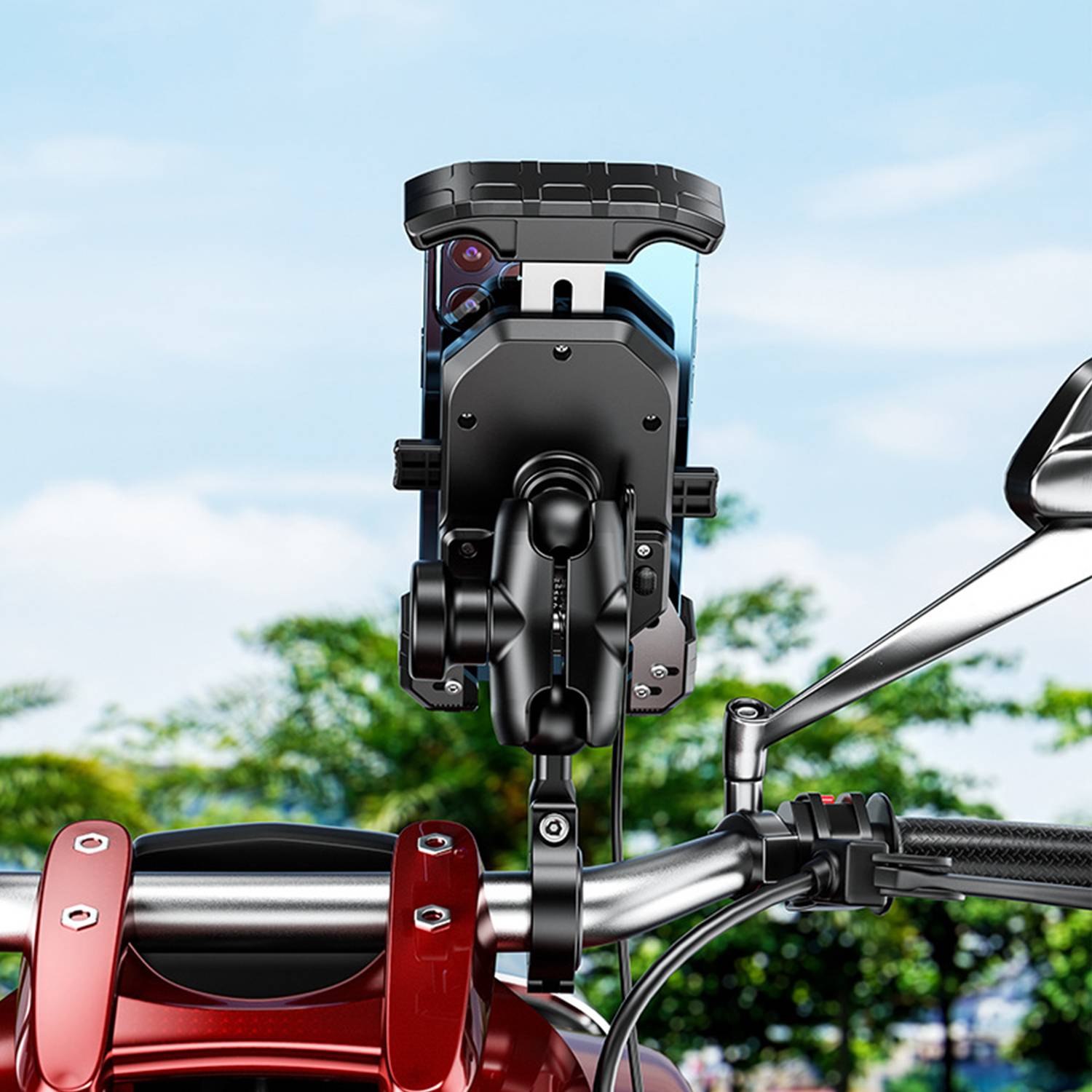 360 Rotating Universal Motorcycle Bicycle Phone Holder 7