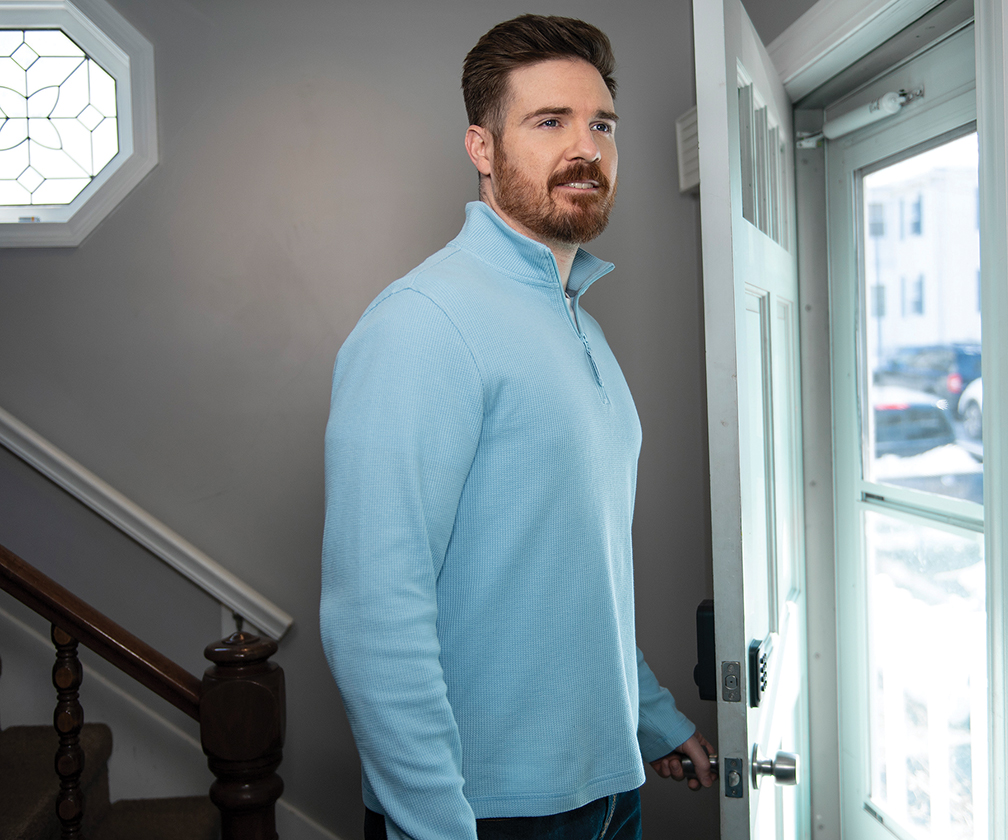 Men's Lightweight Waffle Quarter Zip Pullover 43