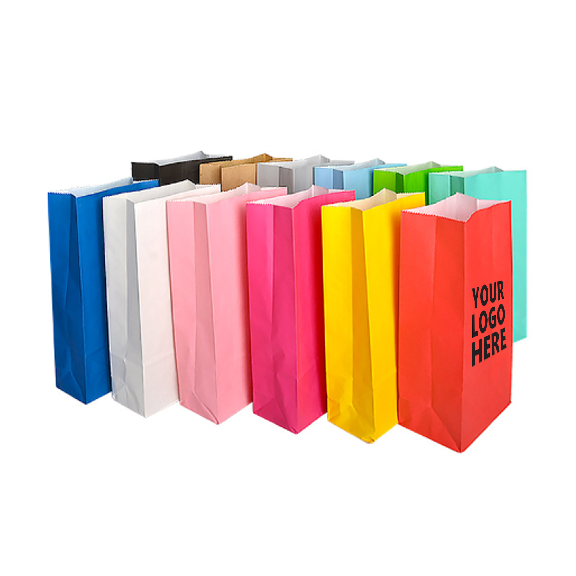 Natural Colorful Kraft Paper Candy Lunch Bag 2