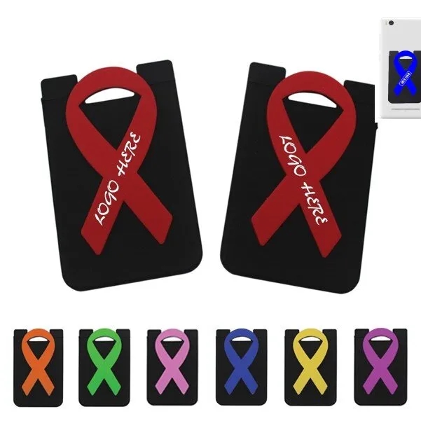 Ribbon Silicone Adhesive Awareness Wallet 2