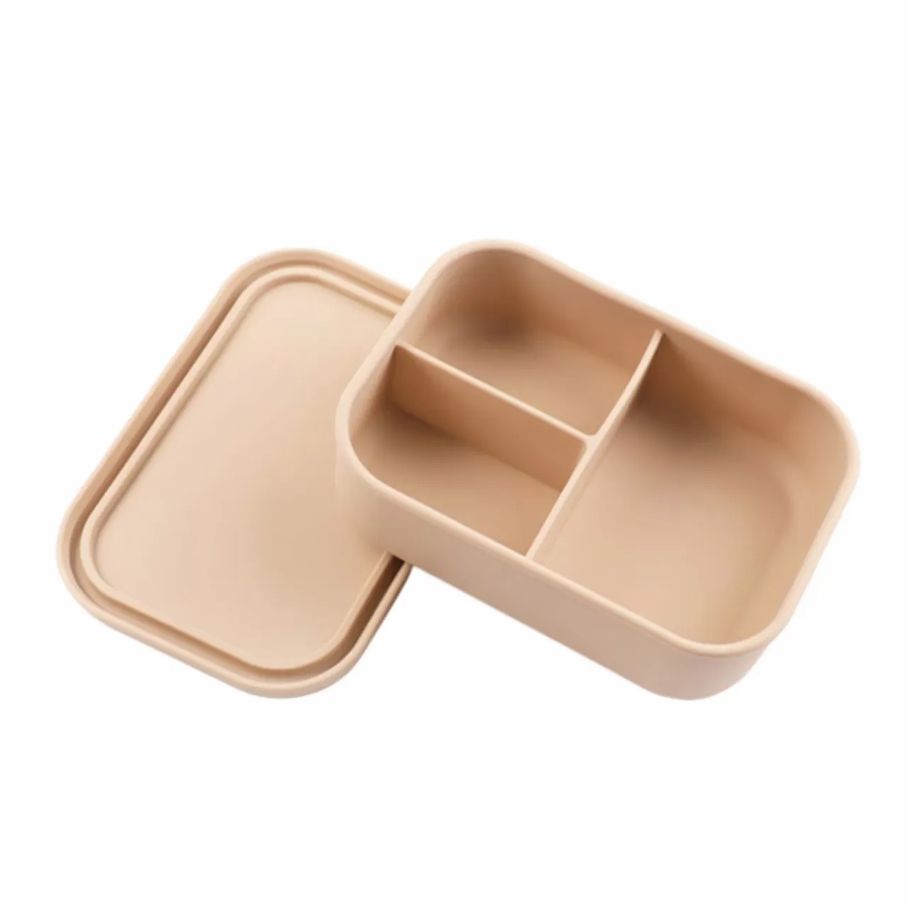 Microwave-Safe Silicone Bento Box, 3-Compartment, Leak-Proof 5