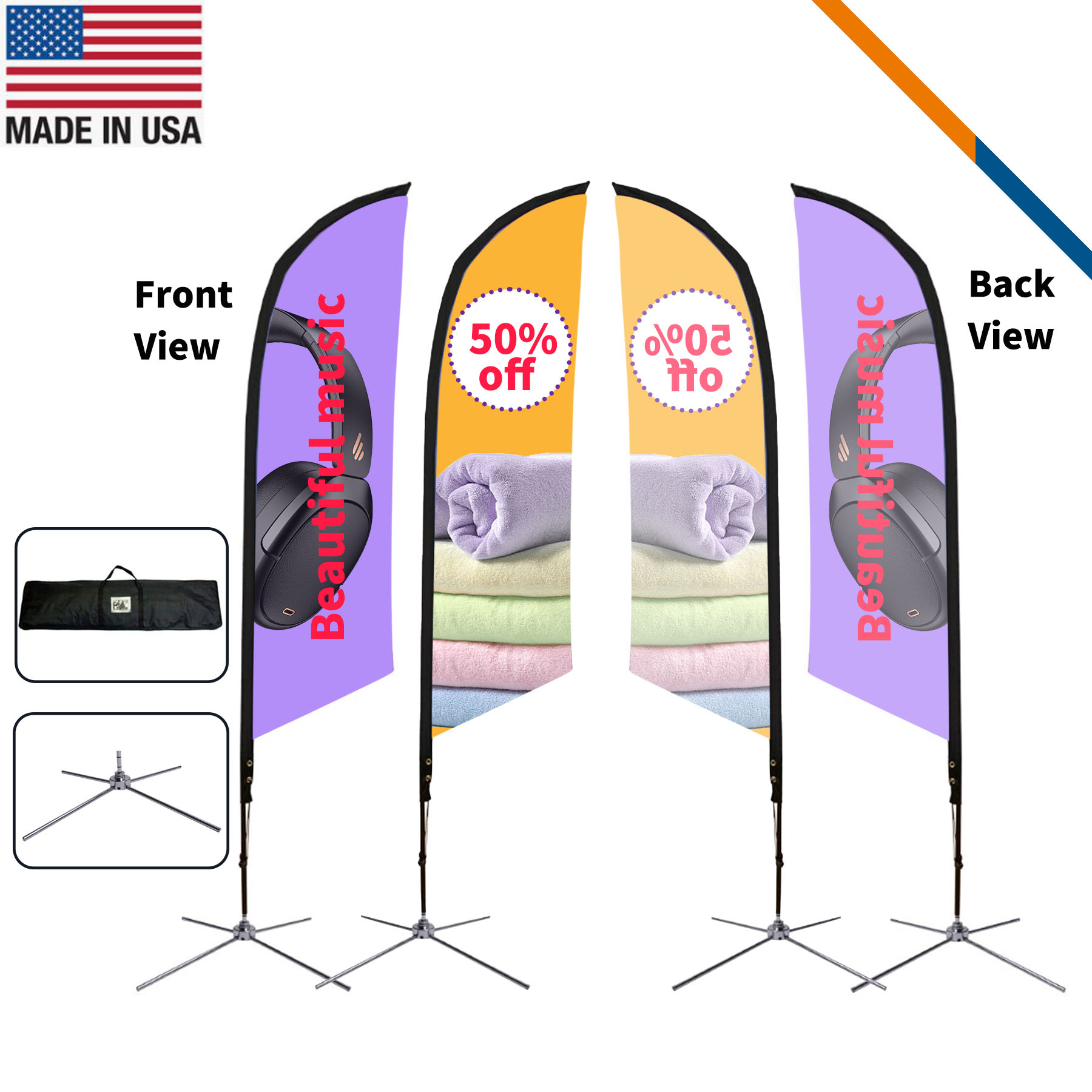 9' Tickseed Single-Sided Angle Flag 2