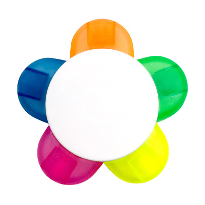 Flower Shape Petals Fluorescent Highlighter 3