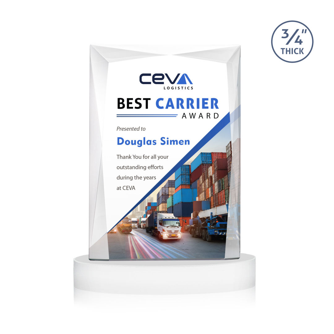 Messina VividPrint™ Award on Alberton Base - White