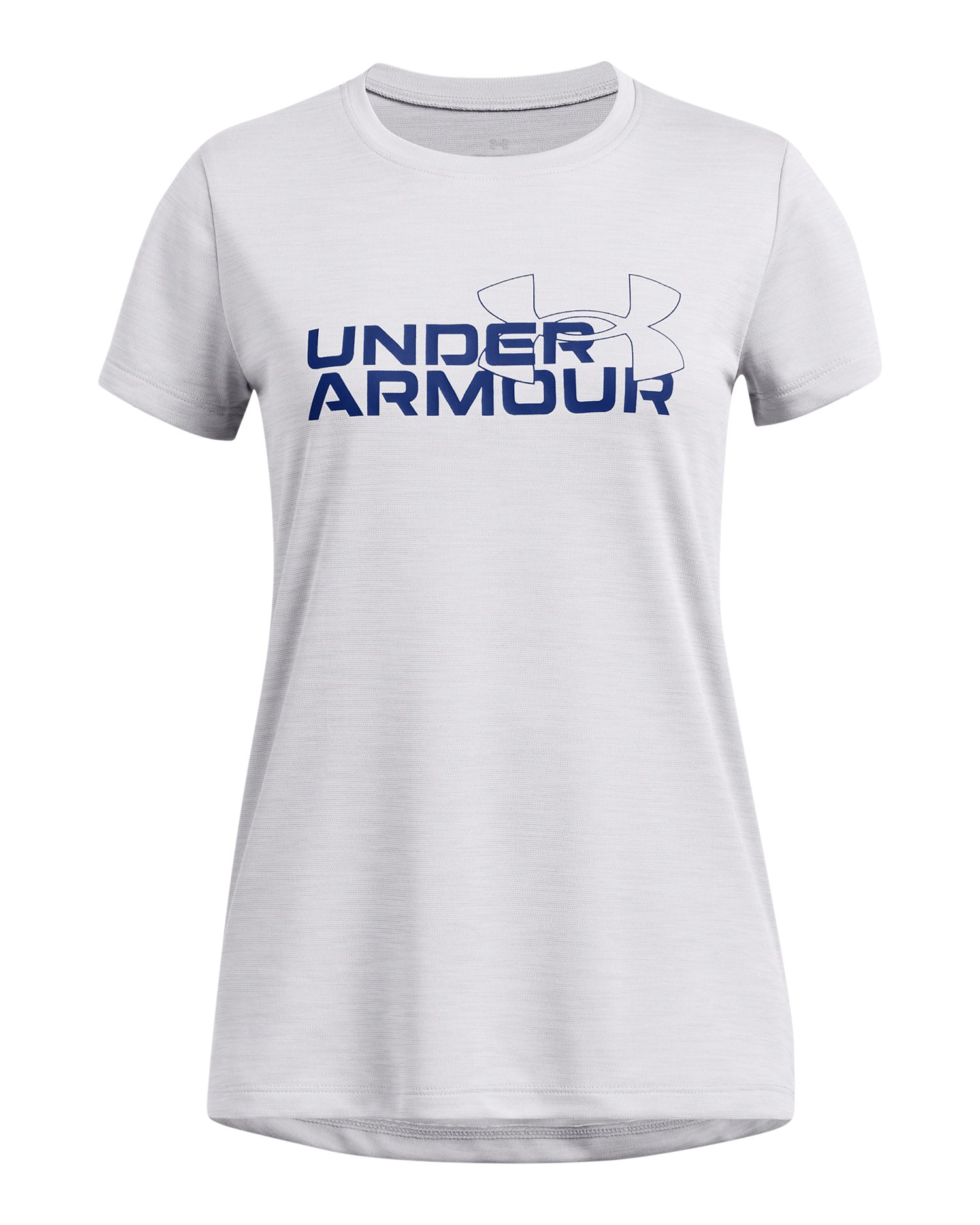 UA Tech Twist Wordmark Logo Girls' Short Sleeve 2