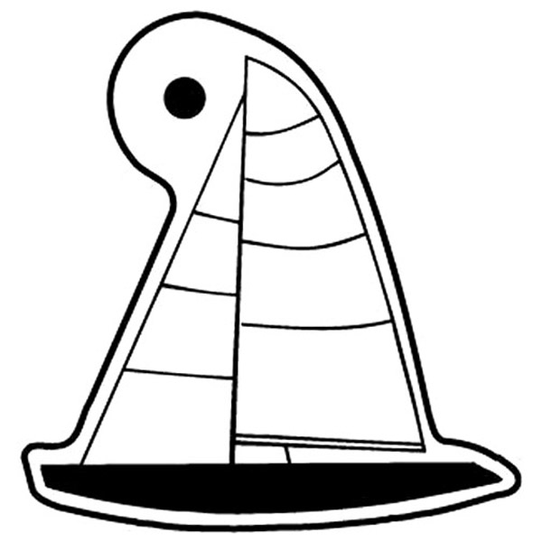 Sailboat 2 Key Tag (Spot Color) 1