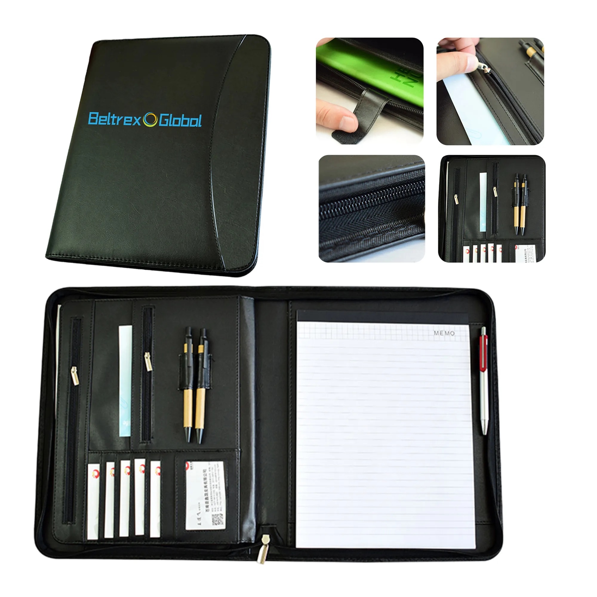 PU Leather A4 Organizer Folder for Business Use 3