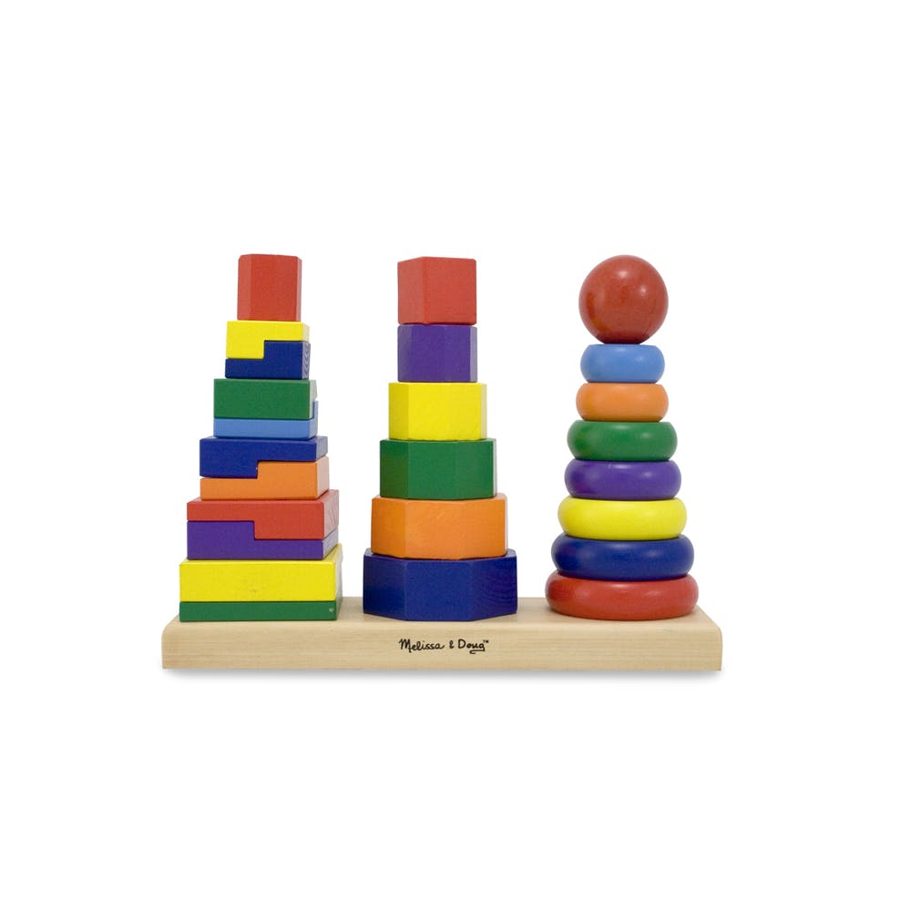 Melissa & Doug Geometric Stackers - 21 Pieces Ages 2+ 1