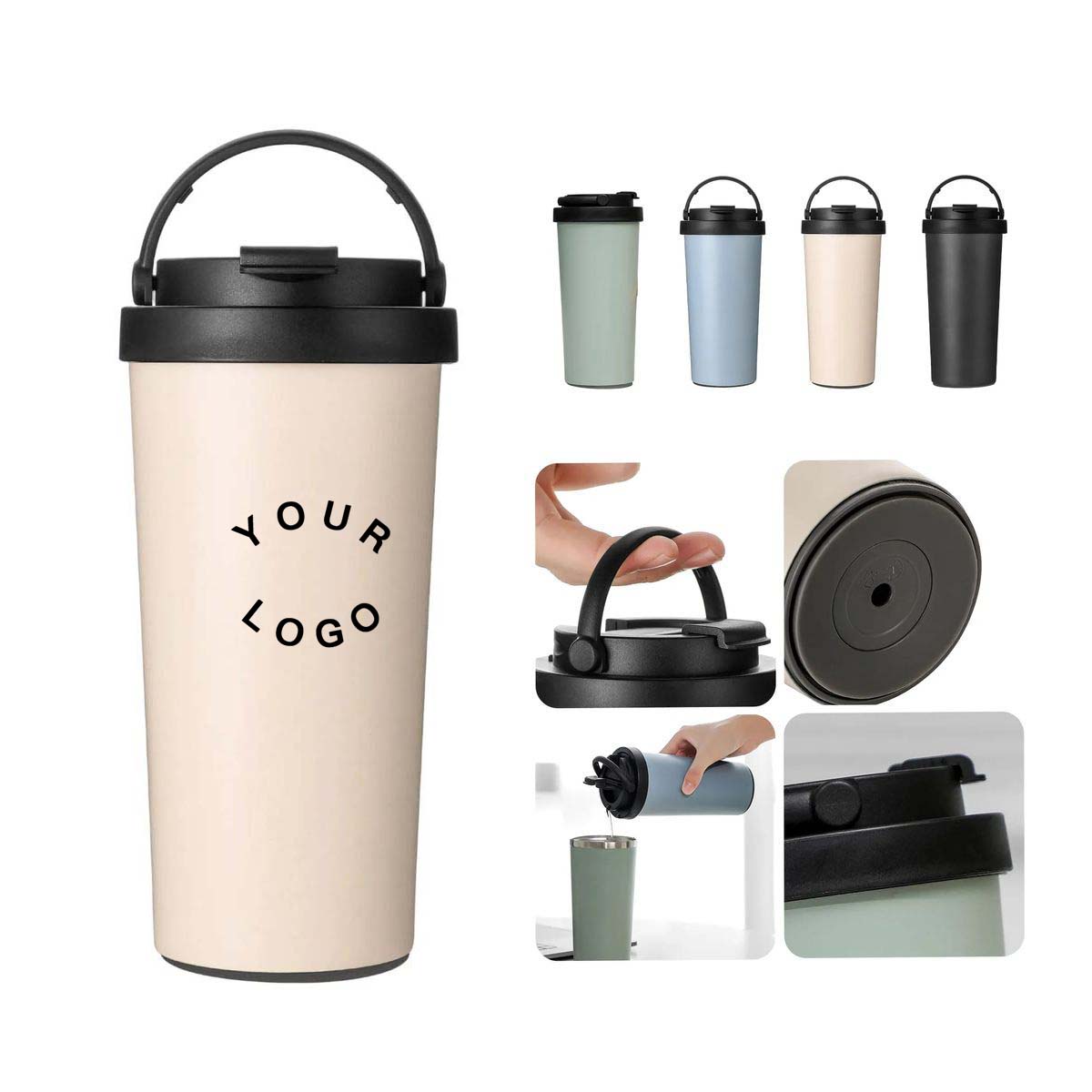 16oz Vacuum Insulated Tumbler with Leak Proof Lid 1