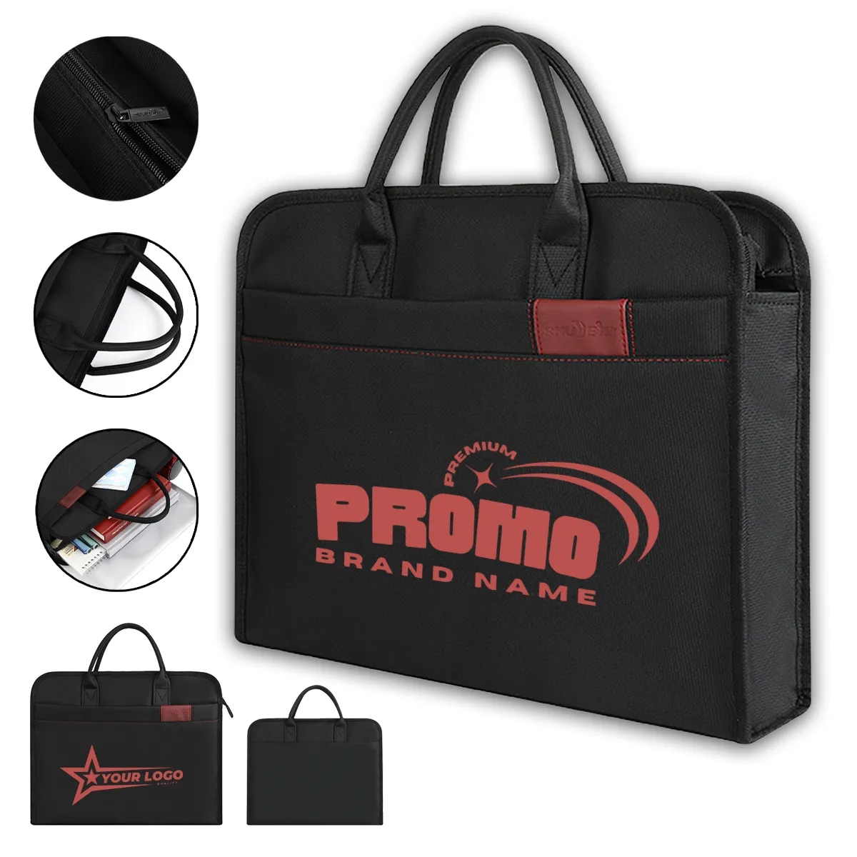 15.6 Inch Large Capacity Laptop Tote Bag Document Briefcase 2