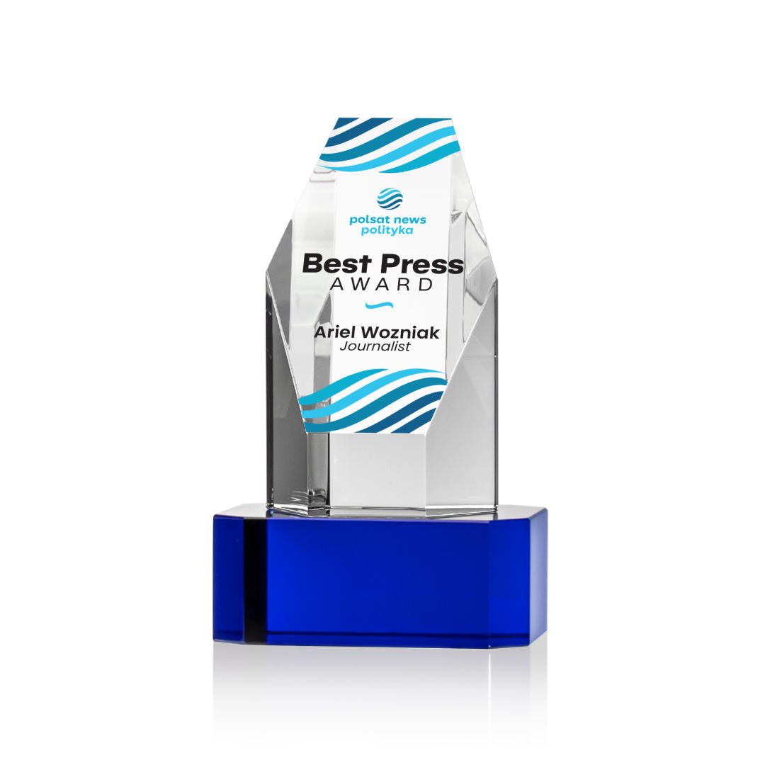 Ashford VividPrint™ Award on Base - Blue 3
