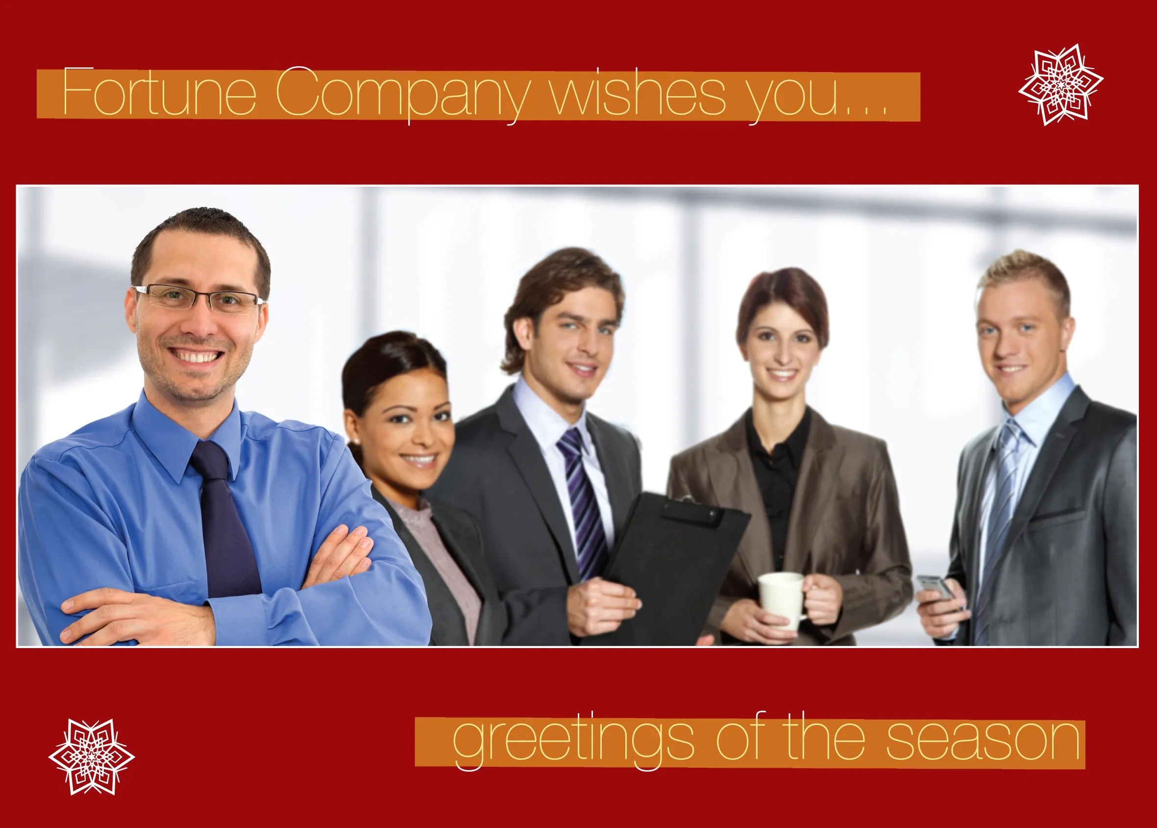 Customized Red Photo Greeting Card 2